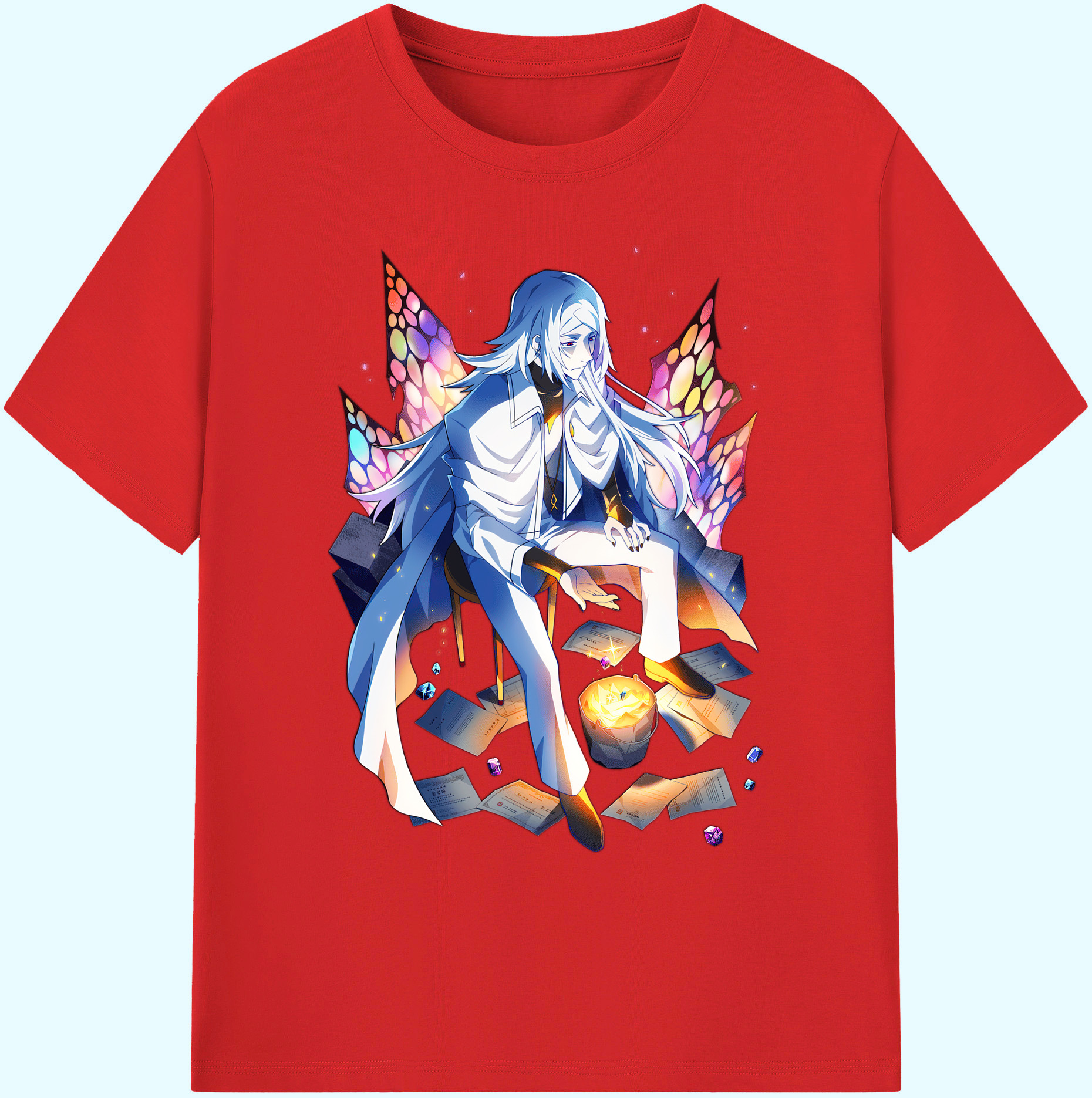 （画像用） 文豪ストレイドッグス Bungo Stray Dogs 綿100％ メンズ半袖Tシャツ｜肌触りやわらか＆通気性