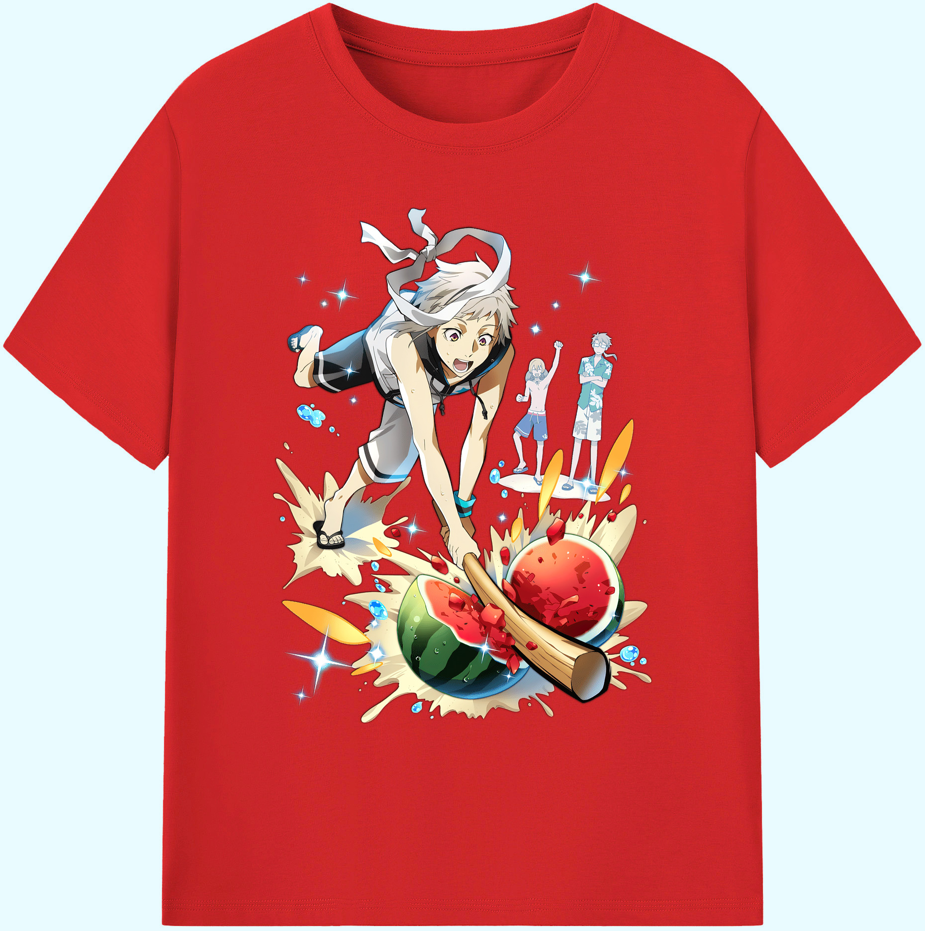 （画像用） 文豪ストレイドッグス Bungo Stray Dogs 綿100％ メンズ半袖Tシャツ｜肌触りやわらか＆通気性