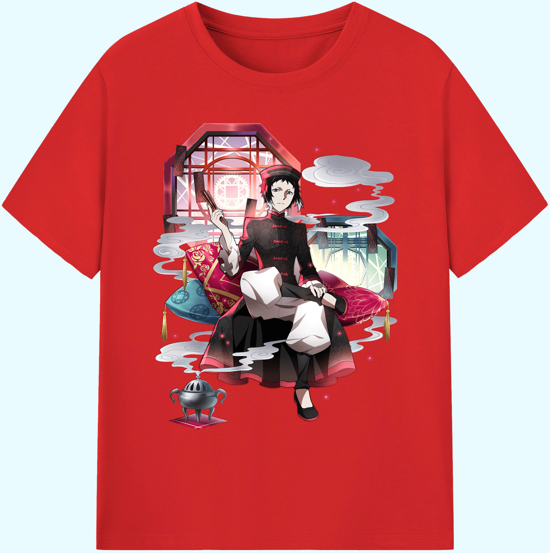 （画像用） 文豪ストレイドッグス Bungo Stray Dogs 綿100％ メンズ半袖Tシャツ｜肌触りやわらか＆通気性
