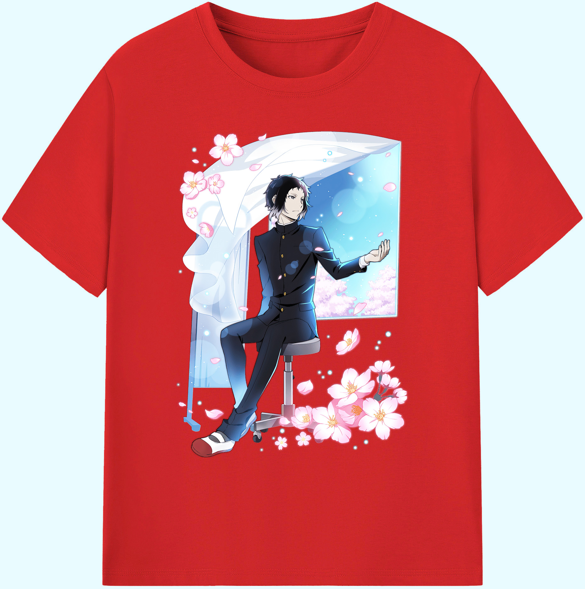 （画像用） 文豪ストレイドッグス Bungo Stray Dogs 綿100％ メンズ半袖Tシャツ｜肌触りやわらか＆通気性