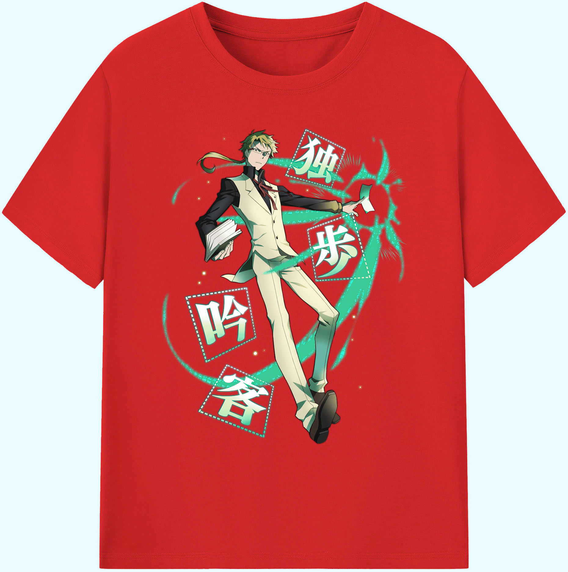 （画像用） 文豪ストレイドッグス Bungo Stray Dogs 綿100％ メンズ半袖Tシャツ｜肌触りやわらか＆通気性