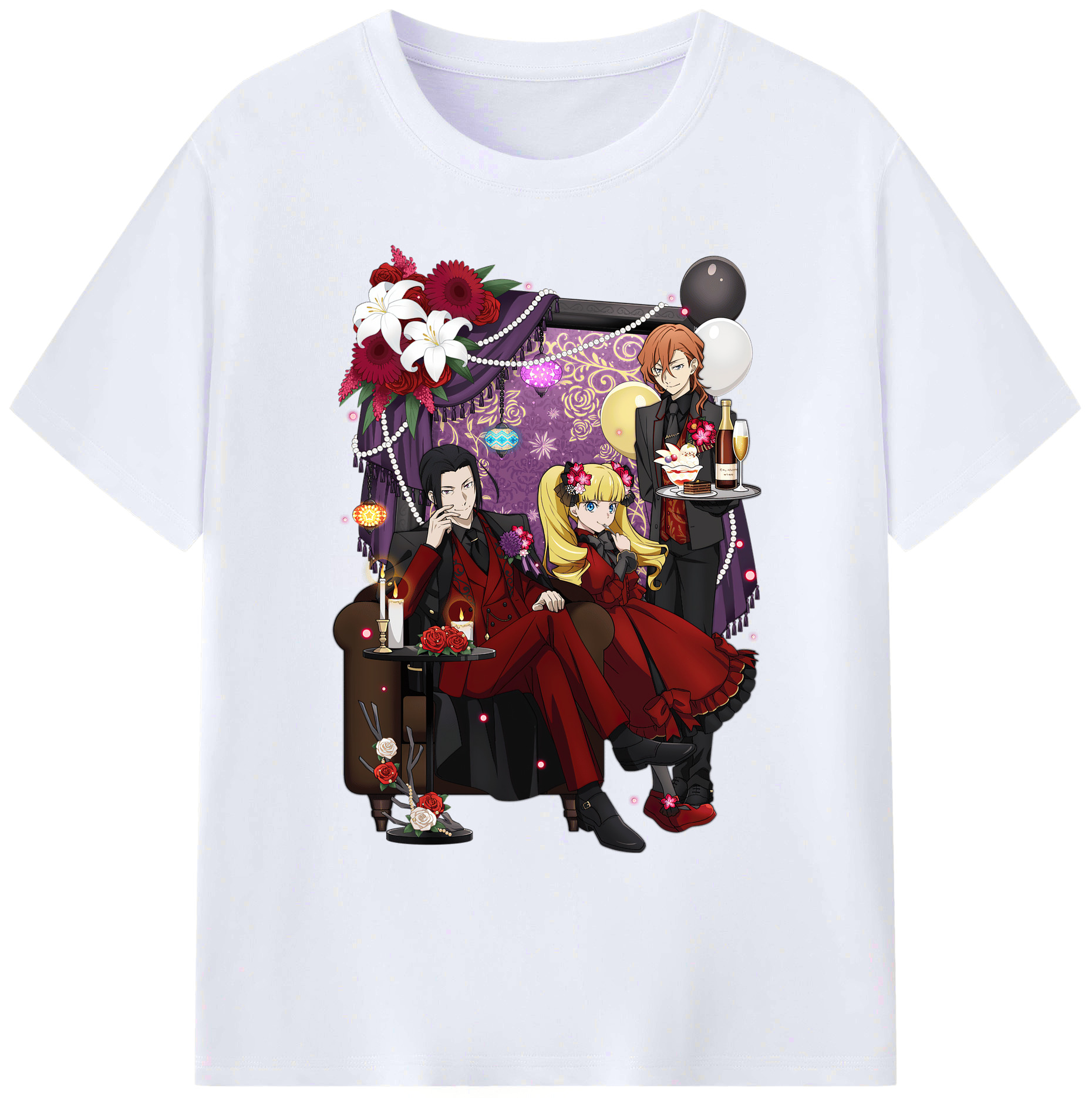 （画像用） 文豪ストレイドッグス Bungo Stray Dogs 綿100％ メンズ半袖Tシャツ｜肌触りやわらか＆通気性