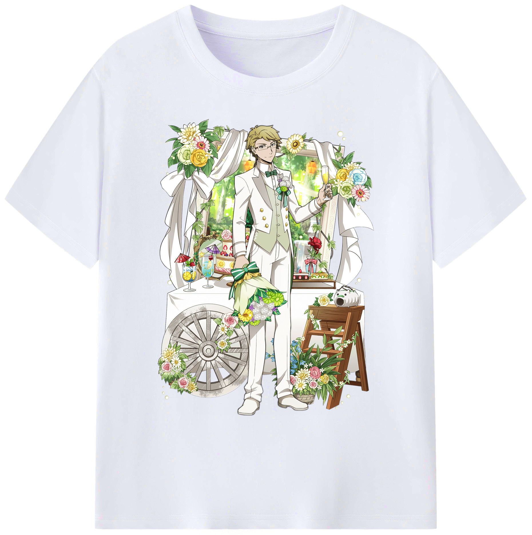 （画像用） 文豪ストレイドッグス Bungo Stray Dogs 綿100％ メンズ半袖Tシャツ｜肌触りやわらか＆通気性
