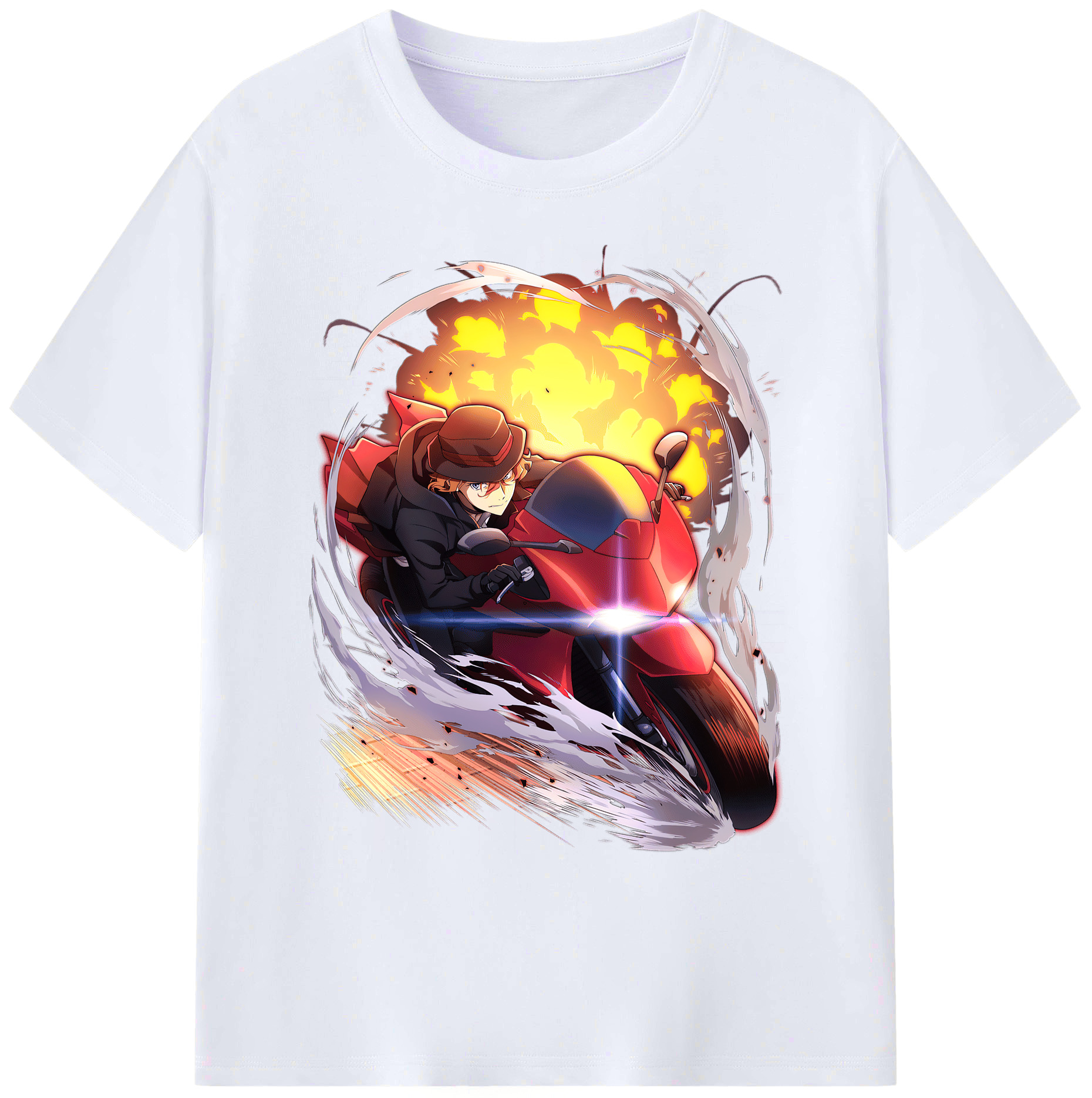 （画像用） 文豪ストレイドッグス Bungo Stray Dogs 綿100％ メンズ半袖Tシャツ｜肌触りやわらか＆通気性
