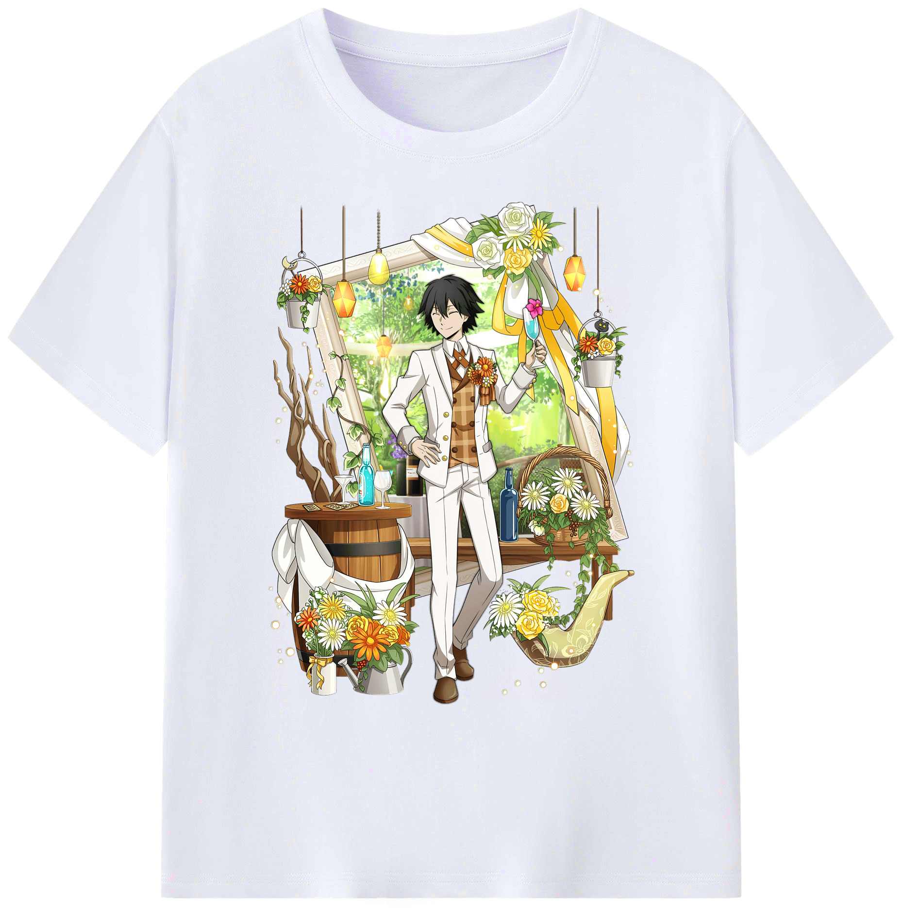 （画像用） 文豪ストレイドッグス Bungo Stray Dogs 綿100％ メンズ半袖Tシャツ｜肌触りやわらか＆通気性