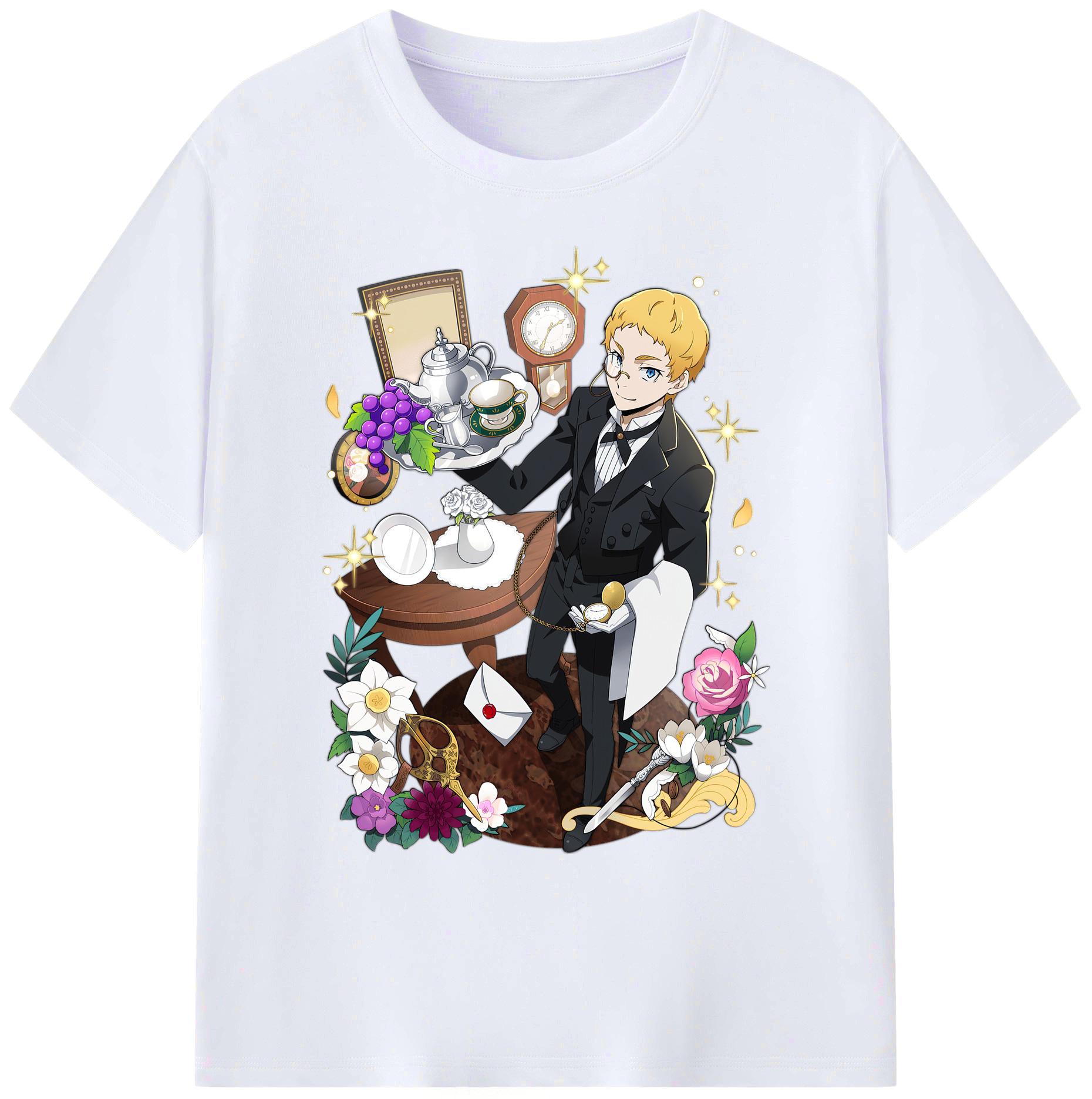 （画像用） 文豪ストレイドッグス Bungo Stray Dogs 綿100％ メンズ半袖Tシャツ｜肌触りやわらか＆通気性