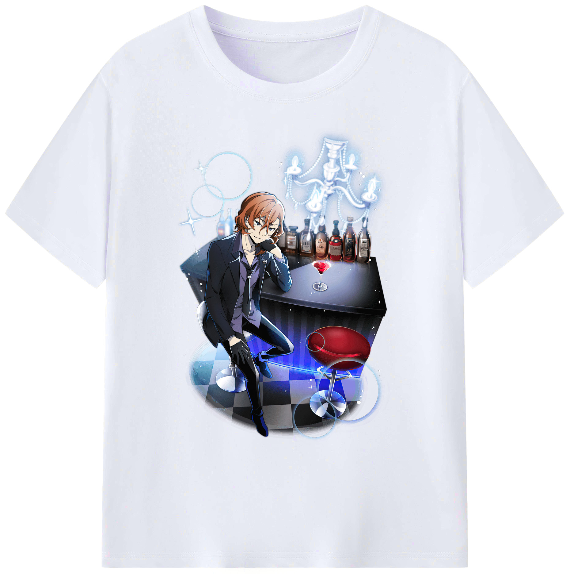（画像用） 文豪ストレイドッグス Bungo Stray Dogs 綿100％ メンズ半袖Tシャツ｜肌触りやわらか＆通気性