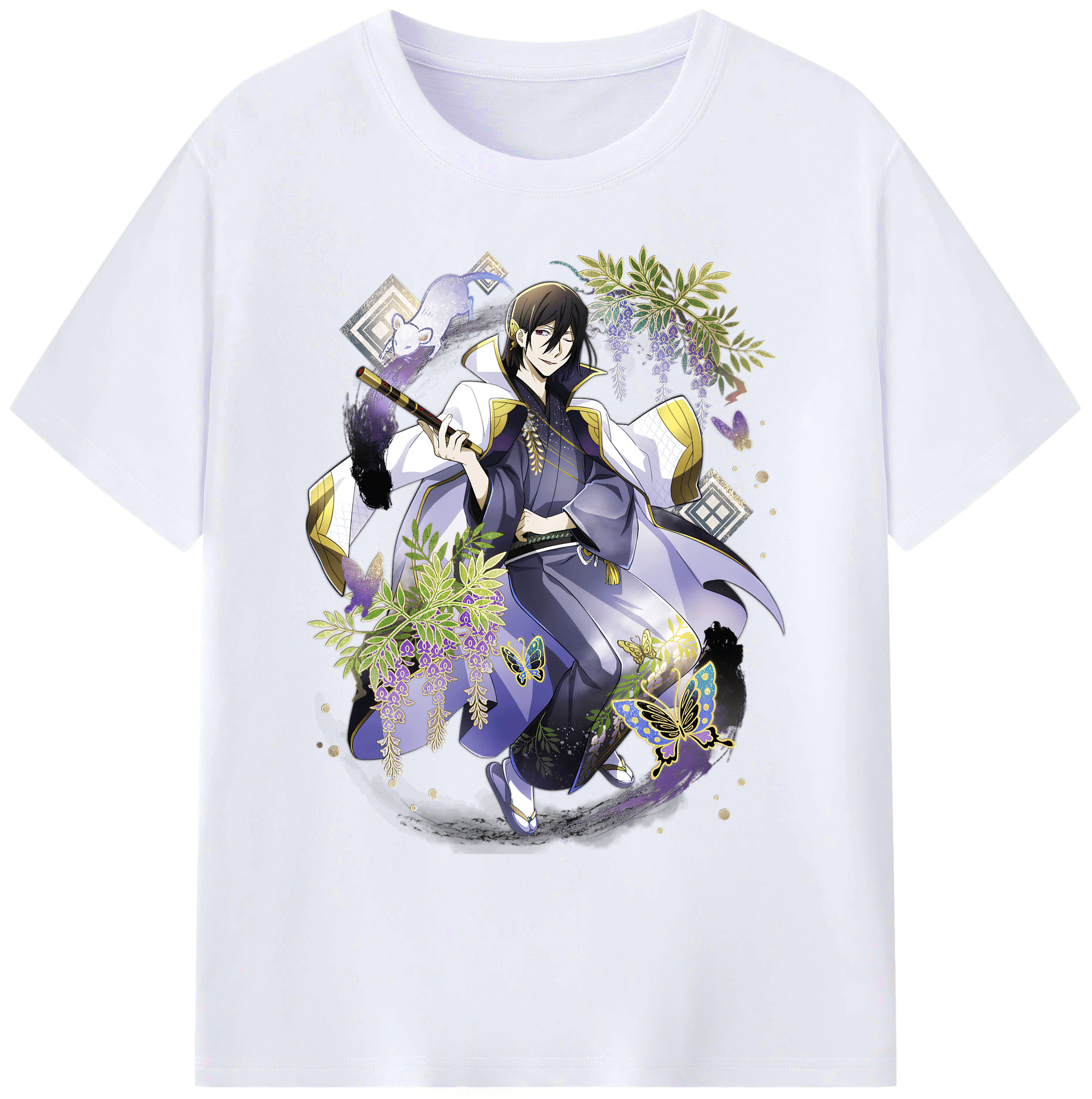 （画像用） 文豪ストレイドッグス Bungo Stray Dogs 綿100％ メンズ半袖Tシャツ｜肌触りやわらか＆通気性