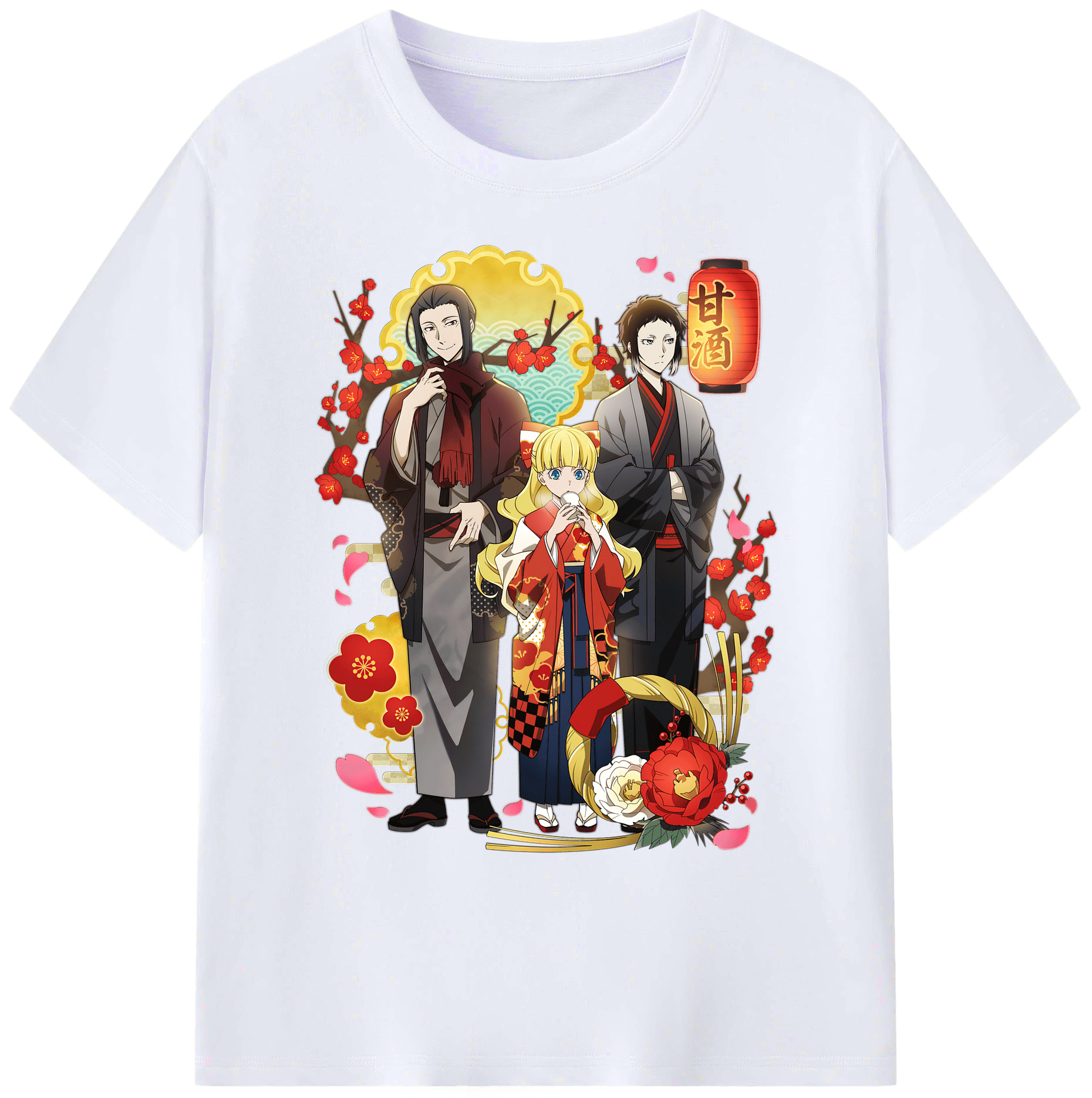（画像用） 文豪ストレイドッグス Bungo Stray Dogs 綿100％ メンズ半袖Tシャツ｜肌触りやわらか＆通気性