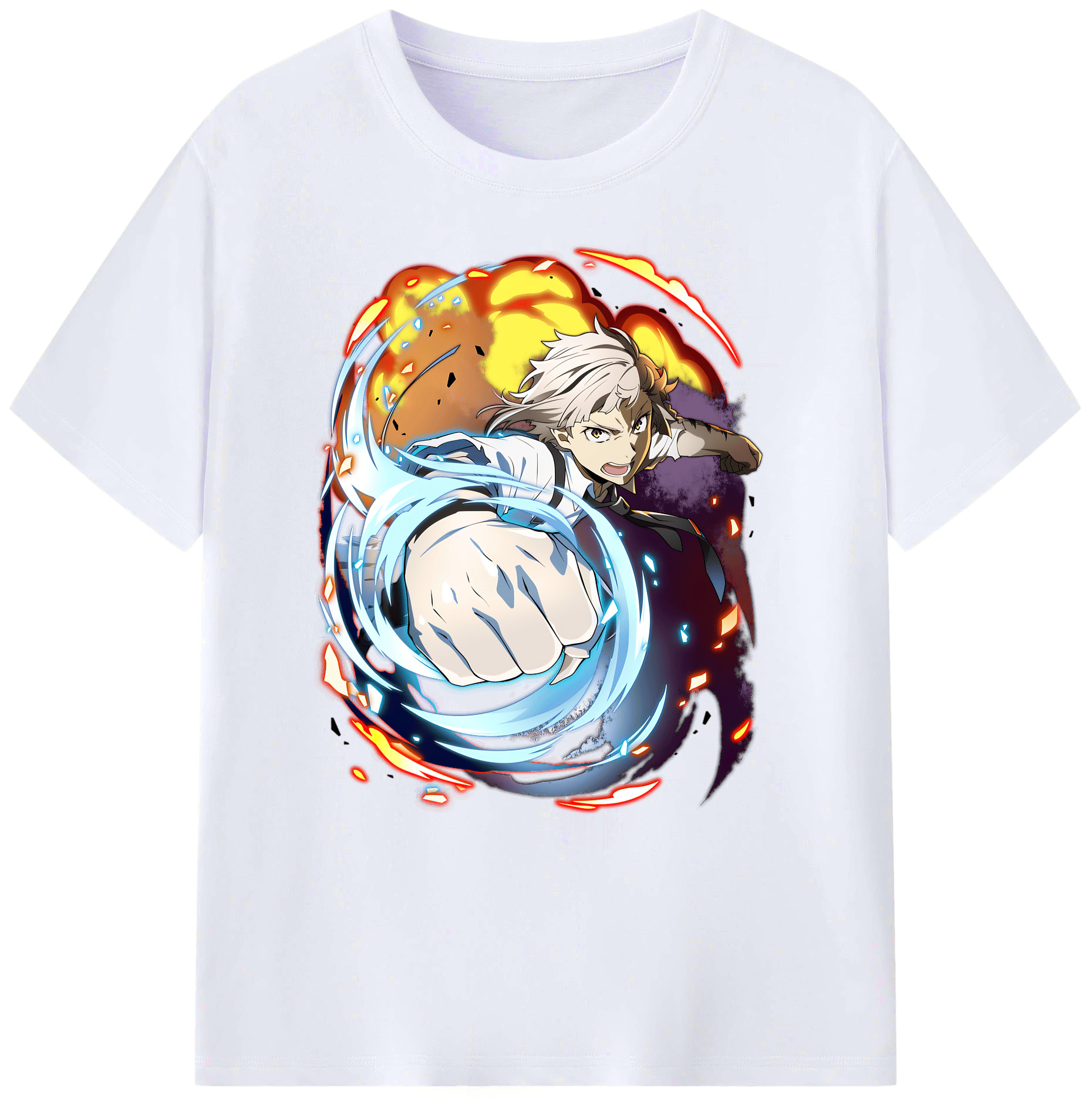 （画像用） 文豪ストレイドッグス Bungo Stray Dogs 綿100％ メンズ半袖Tシャツ｜肌触りやわらか＆通気性
