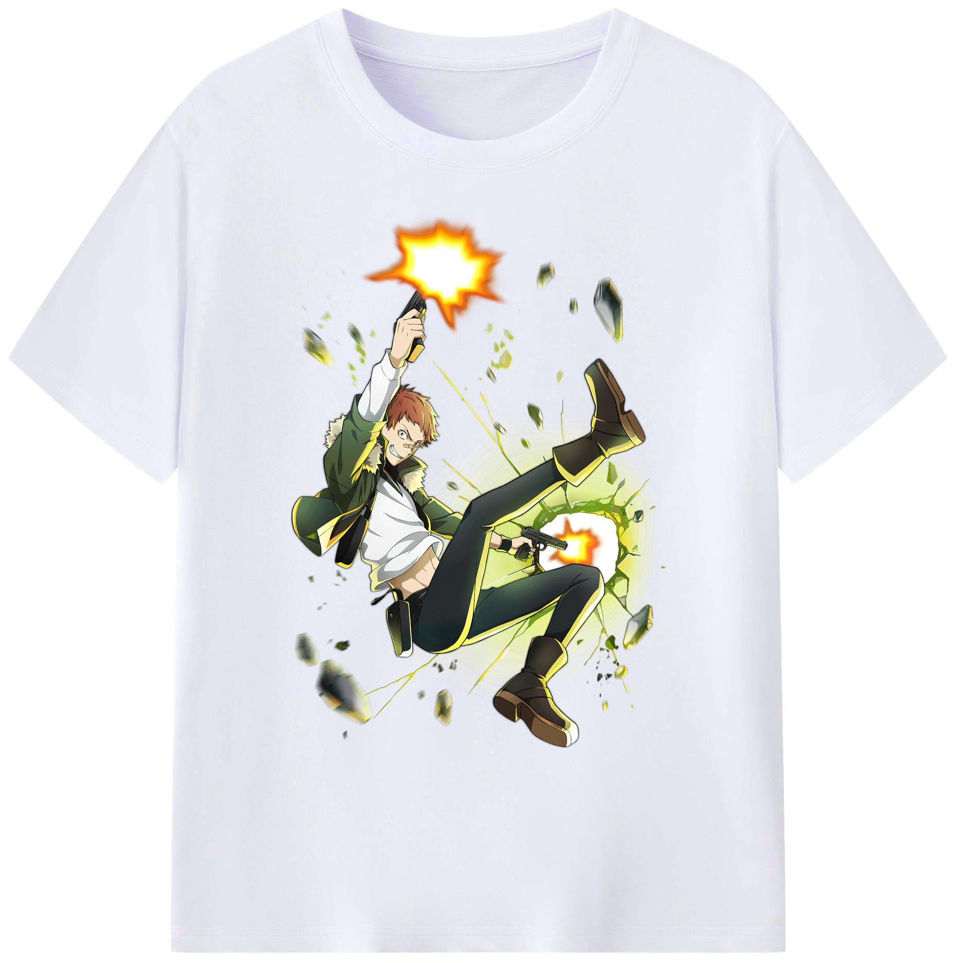 （画像用） 文豪ストレイドッグス Bungo Stray Dogs 綿100％ メンズ半袖Tシャツ｜肌触りやわらか＆通気性