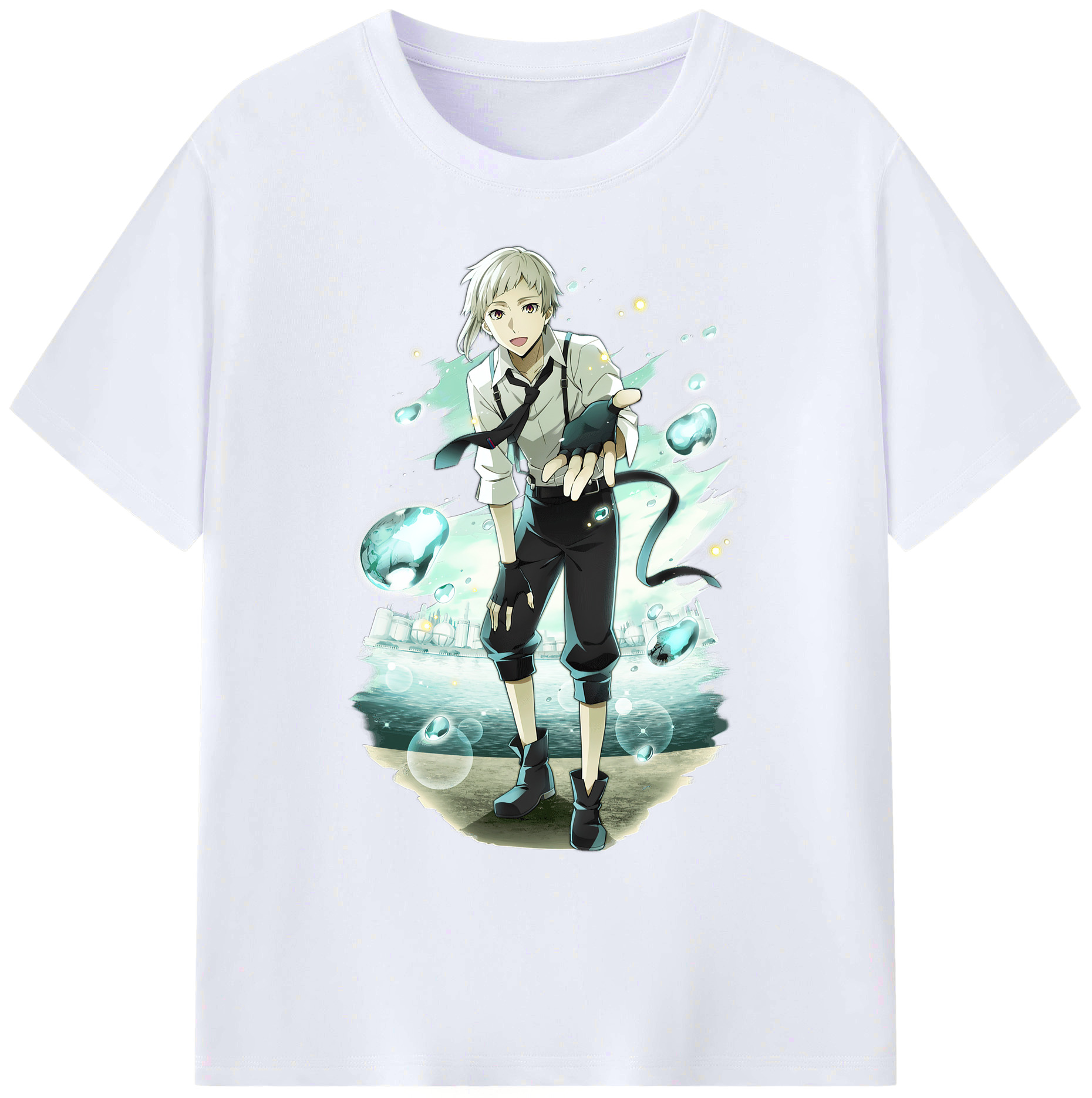 （画像用） 文豪ストレイドッグス Bungo Stray Dogs 綿100％ メンズ半袖Tシャツ｜肌触りやわらか＆通気性