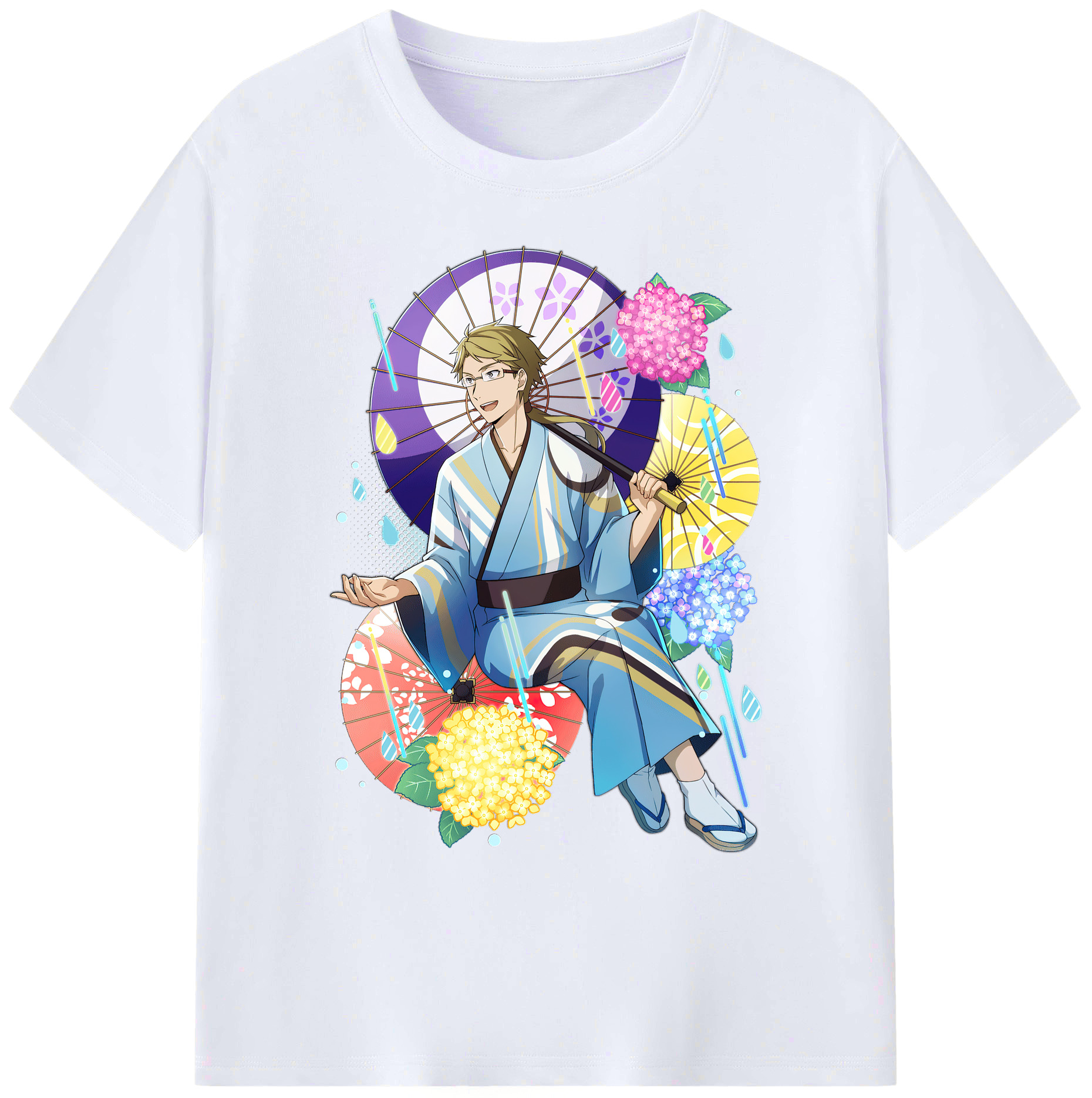 （画像用） 文豪ストレイドッグス Bungo Stray Dogs 綿100％ メンズ半袖Tシャツ｜肌触りやわらか＆通気性