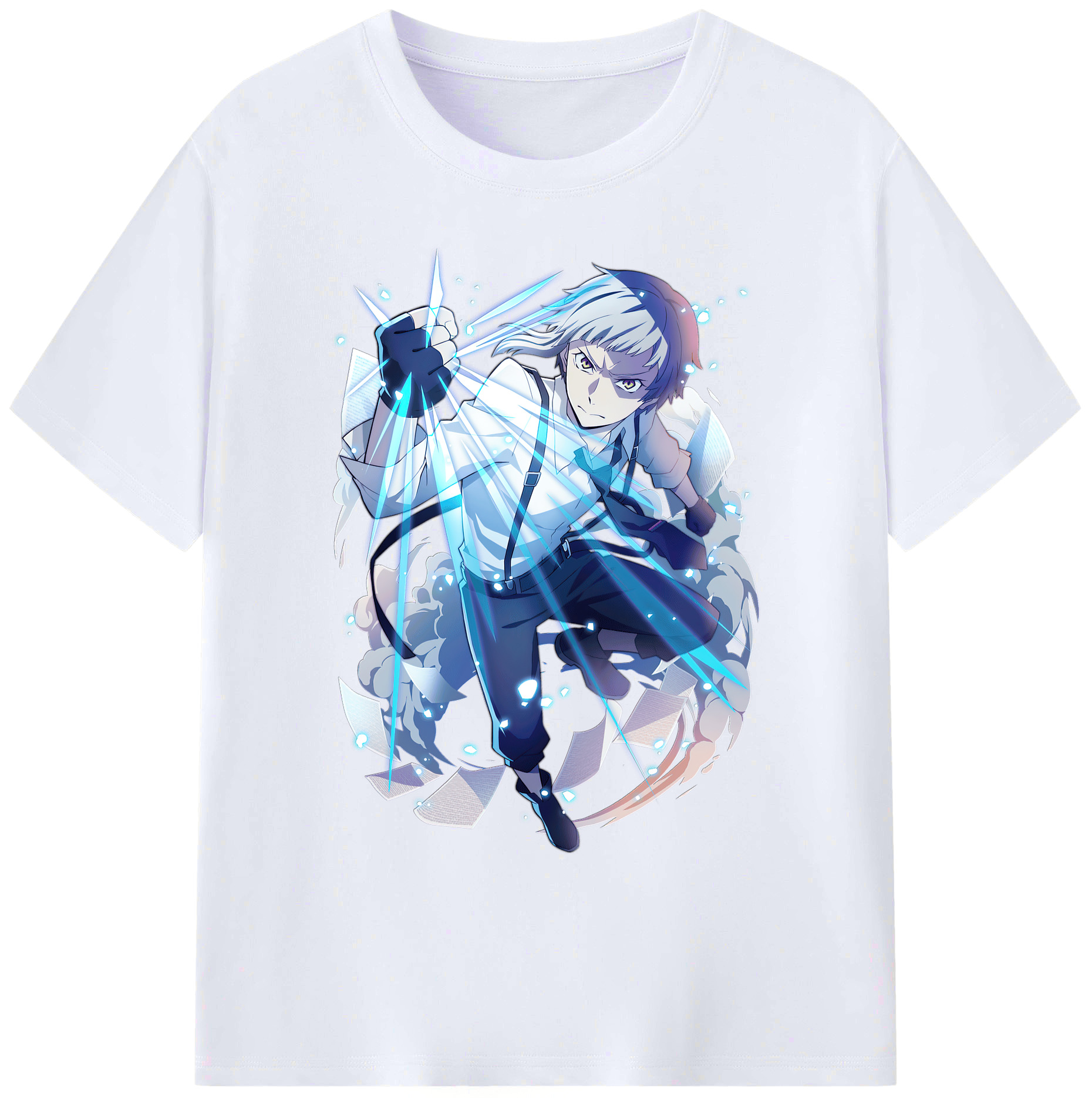 （画像用） 文豪ストレイドッグス Bungo Stray Dogs 綿100％ メンズ半袖Tシャツ｜肌触りやわらか＆通気性