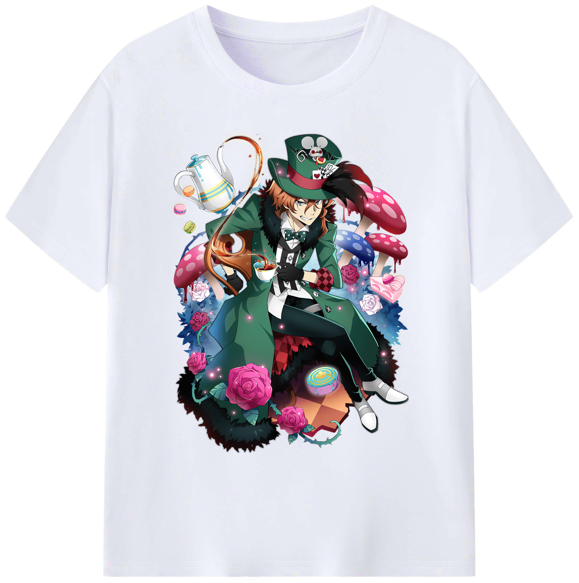 （画像用） 文豪ストレイドッグス Bungo Stray Dogs 綿100％ メンズ半袖Tシャツ｜肌触りやわらか＆通気性