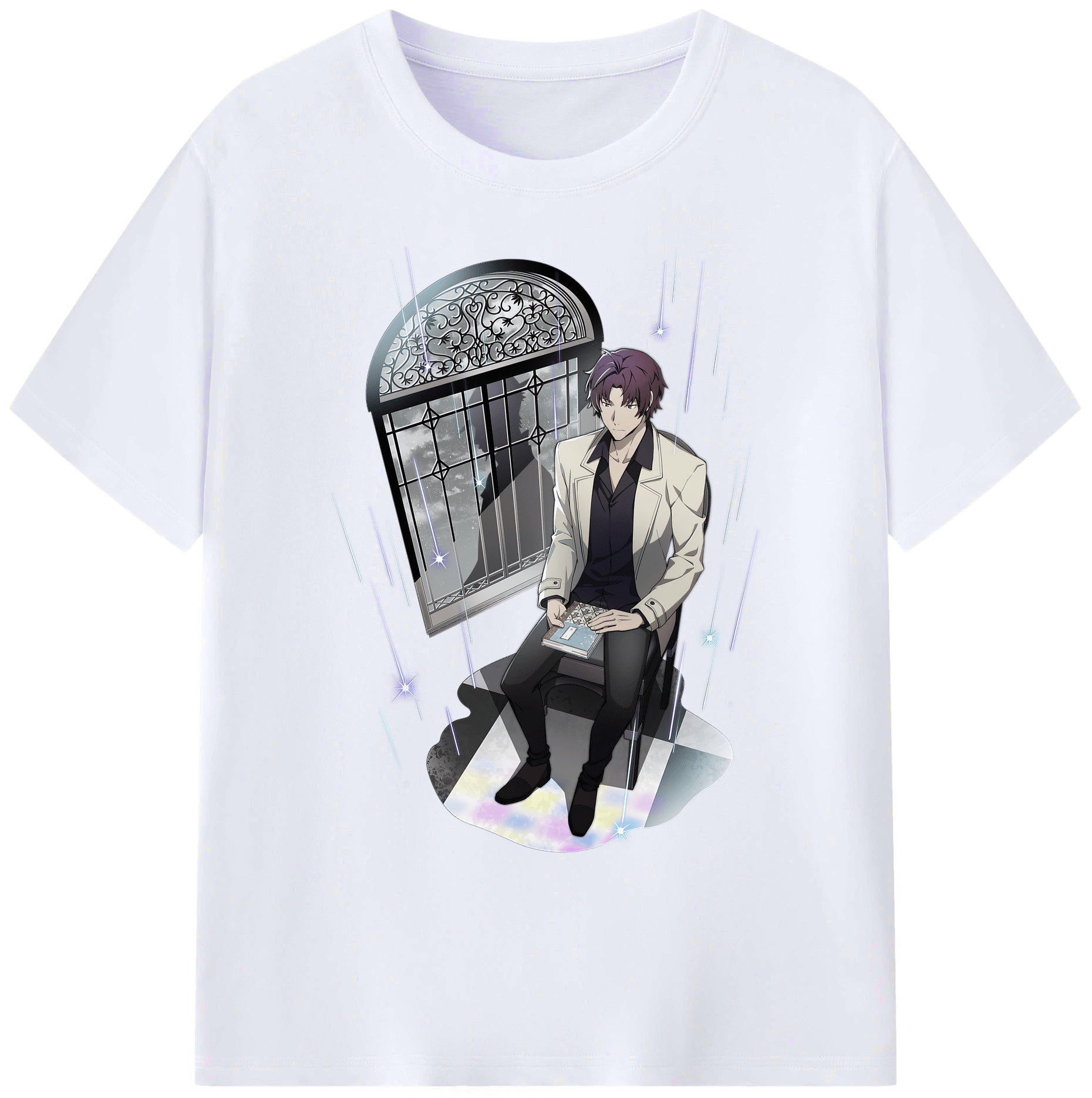 （画像用） 文豪ストレイドッグス Bungo Stray Dogs 綿100％ メンズ半袖Tシャツ｜肌触りやわらか＆通気性