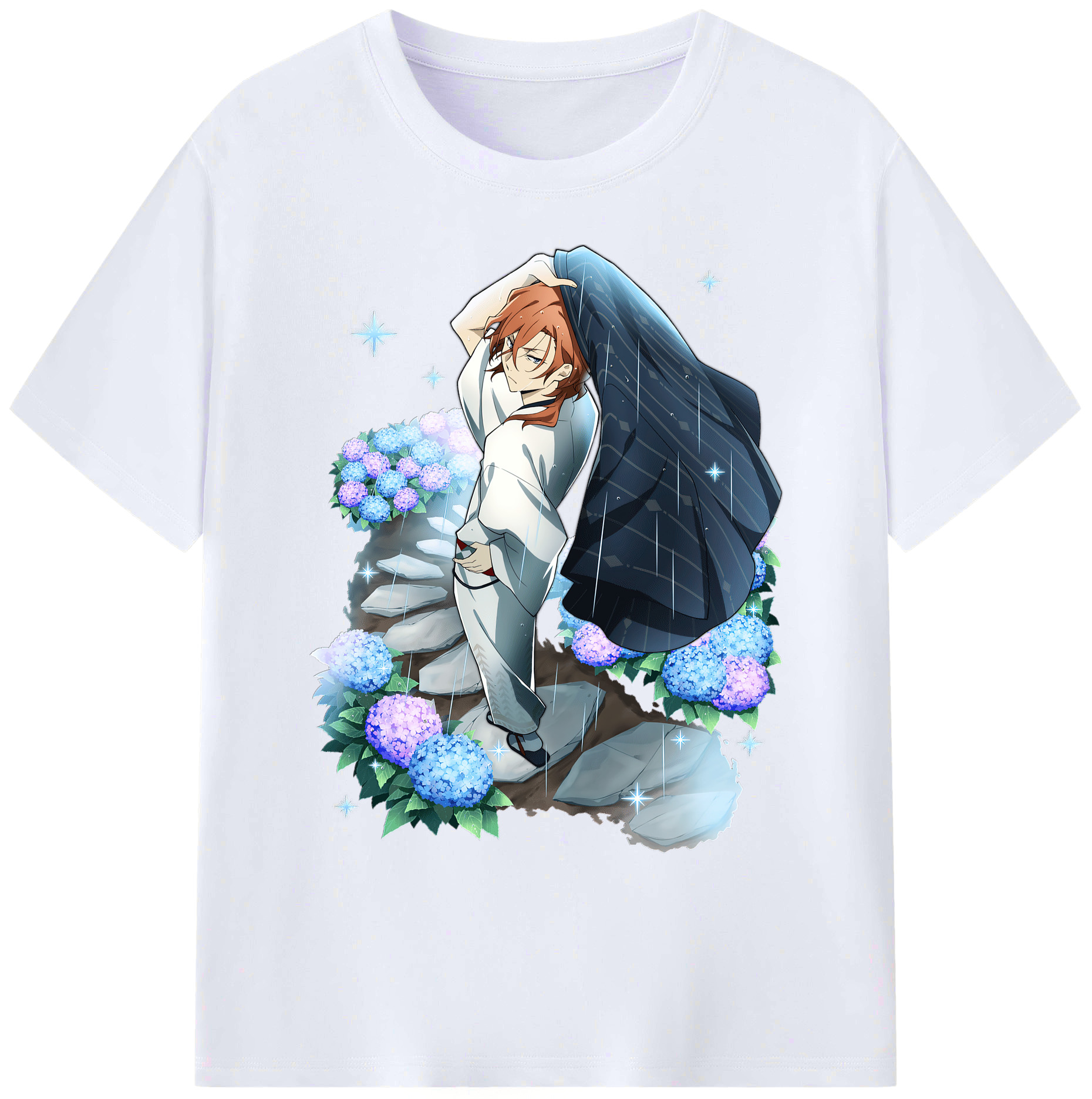 （画像用） 文豪ストレイドッグス Bungo Stray Dogs 綿100％ メンズ半袖Tシャツ｜肌触りやわらか＆通気性