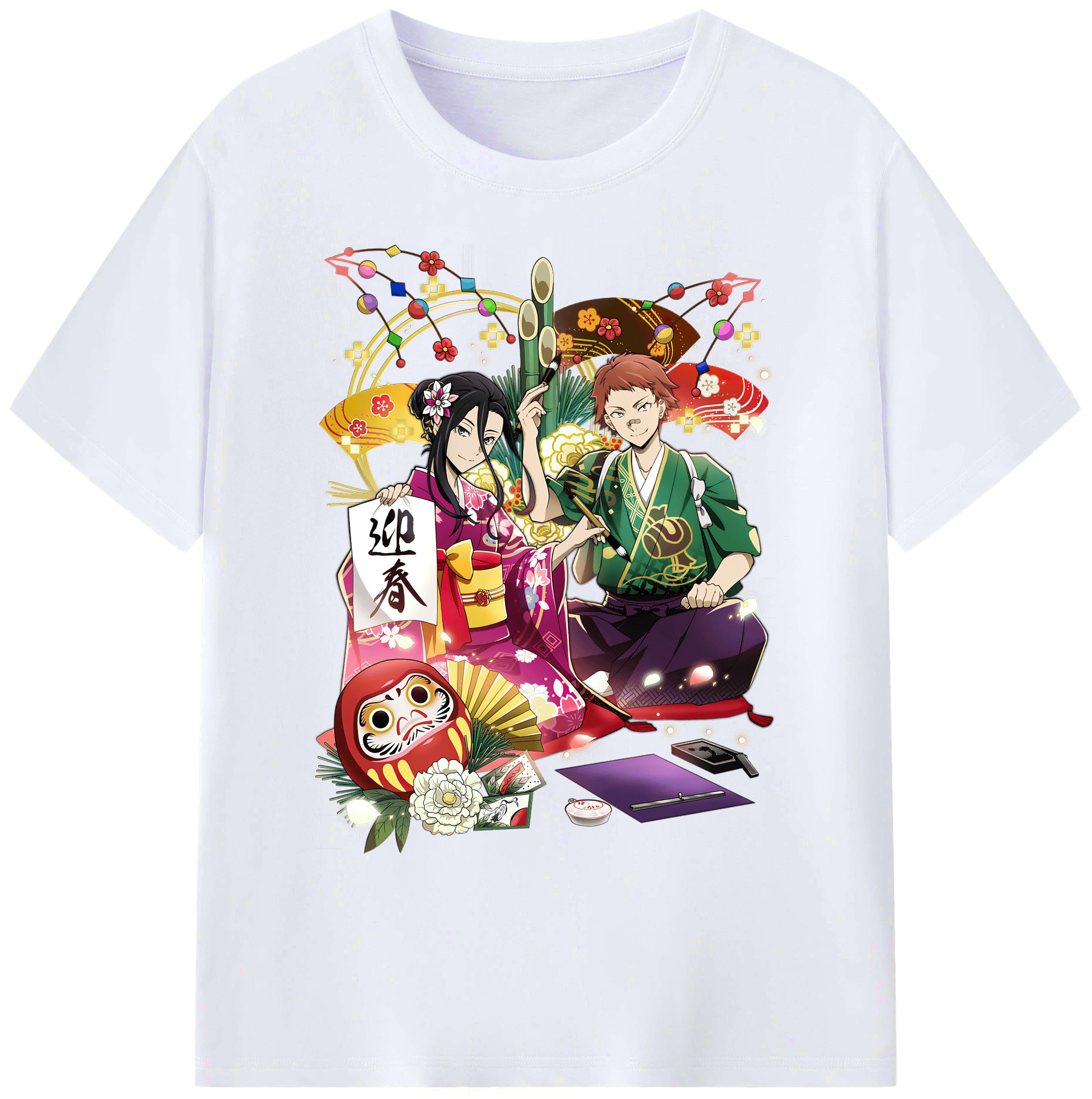 （画像用） 文豪ストレイドッグス Bungo Stray Dogs 綿100％ メンズ半袖Tシャツ｜肌触りやわらか＆通気性