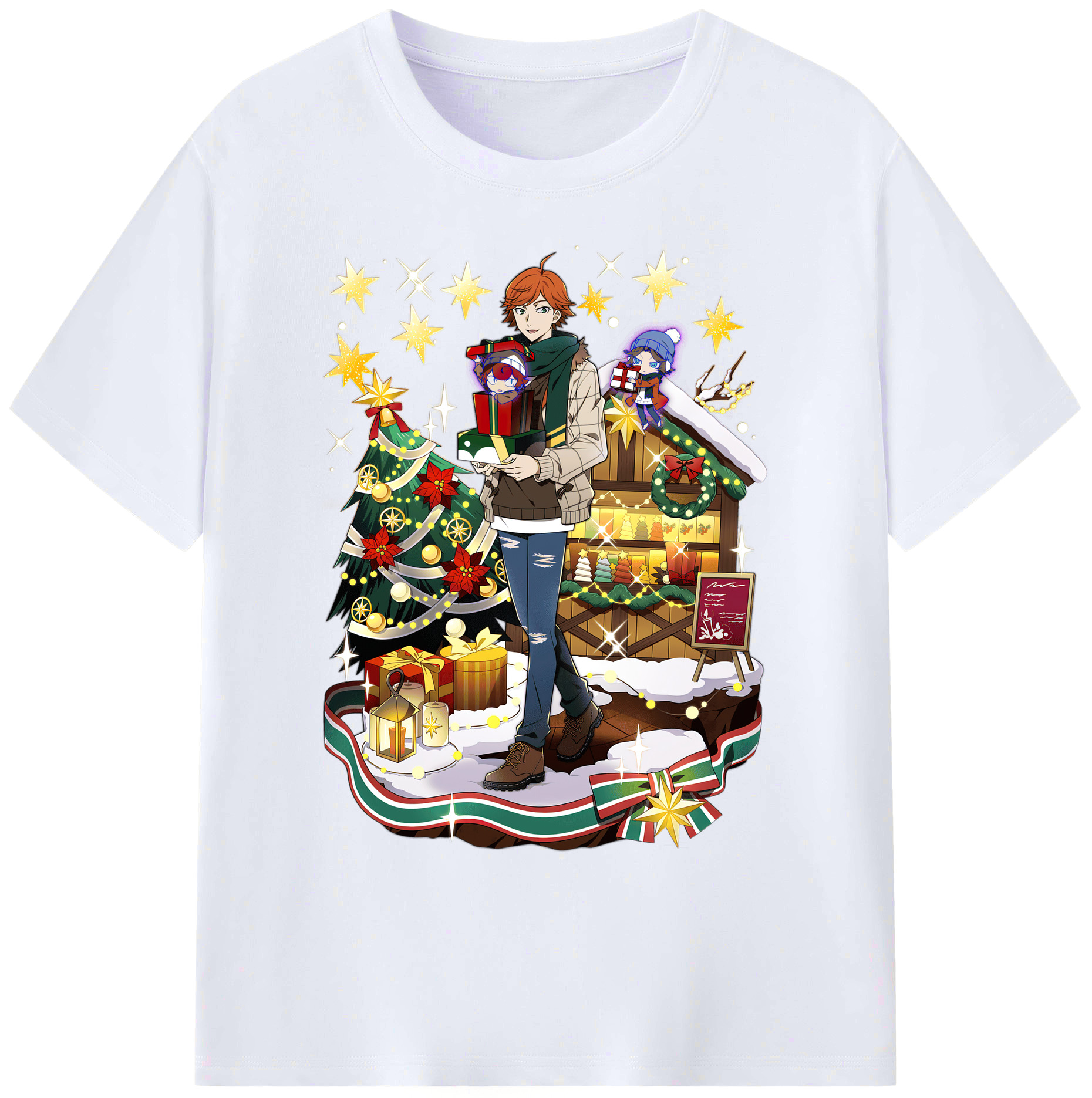 （画像用） 文豪ストレイドッグス Bungo Stray Dogs 綿100％ メンズ半袖Tシャツ｜肌触りやわらか＆通気性