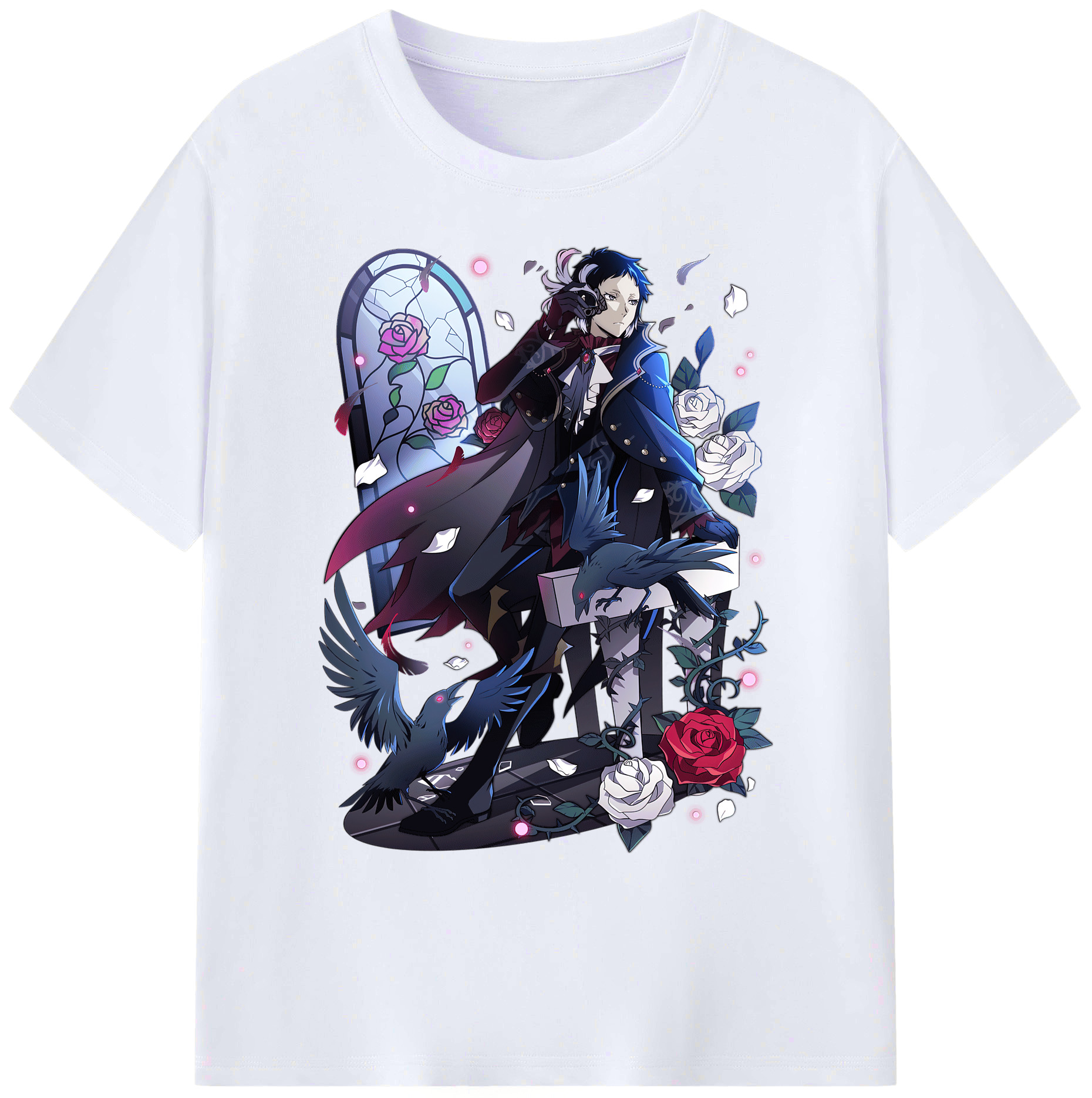 （画像用） 文豪ストレイドッグス Bungo Stray Dogs 綿100％ メンズ半袖Tシャツ｜肌触りやわらか＆通気性