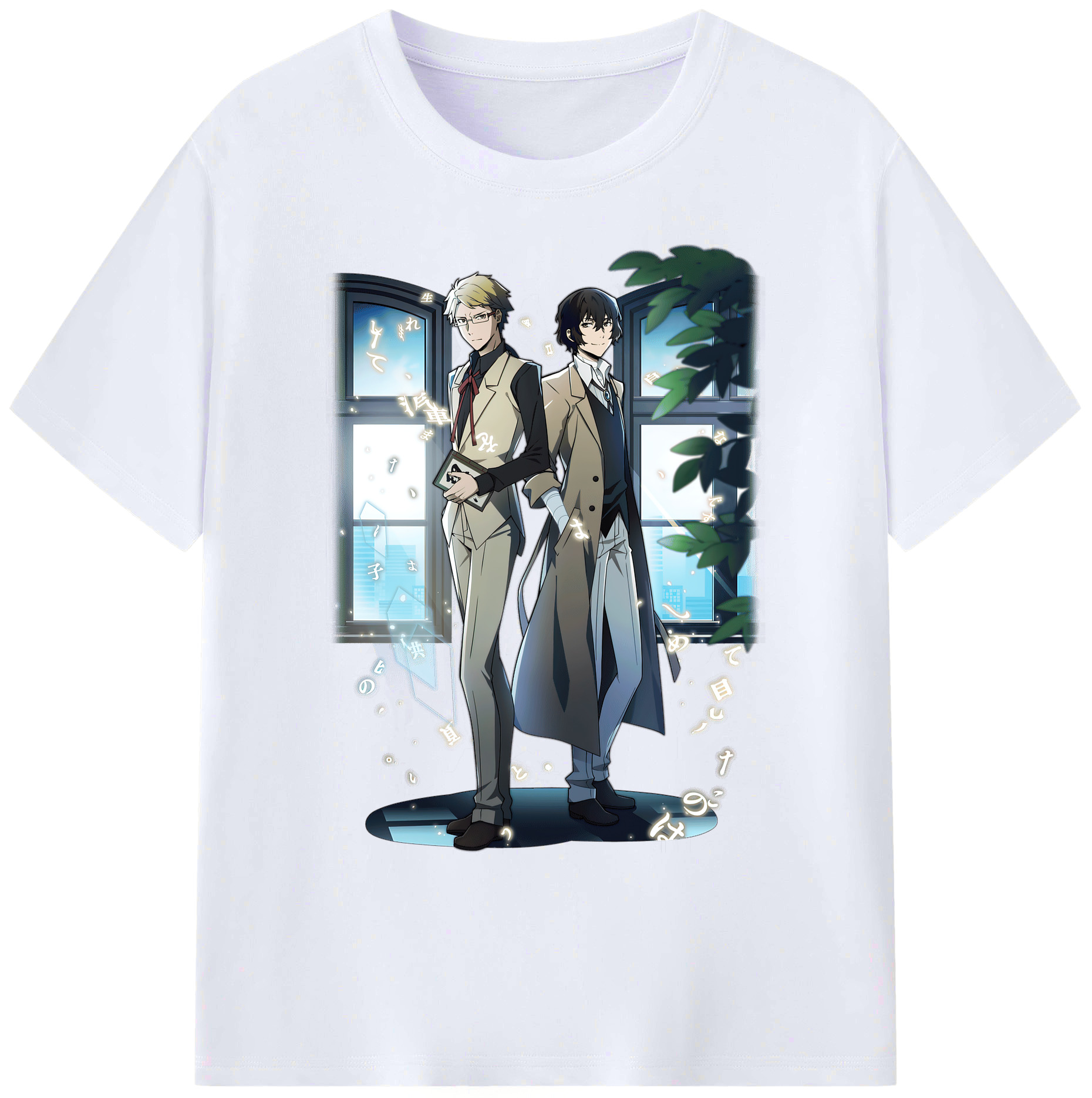 （画像用） 文豪ストレイドッグス Bungo Stray Dogs 綿100％ メンズ半袖Tシャツ｜肌触りやわらか＆通気性