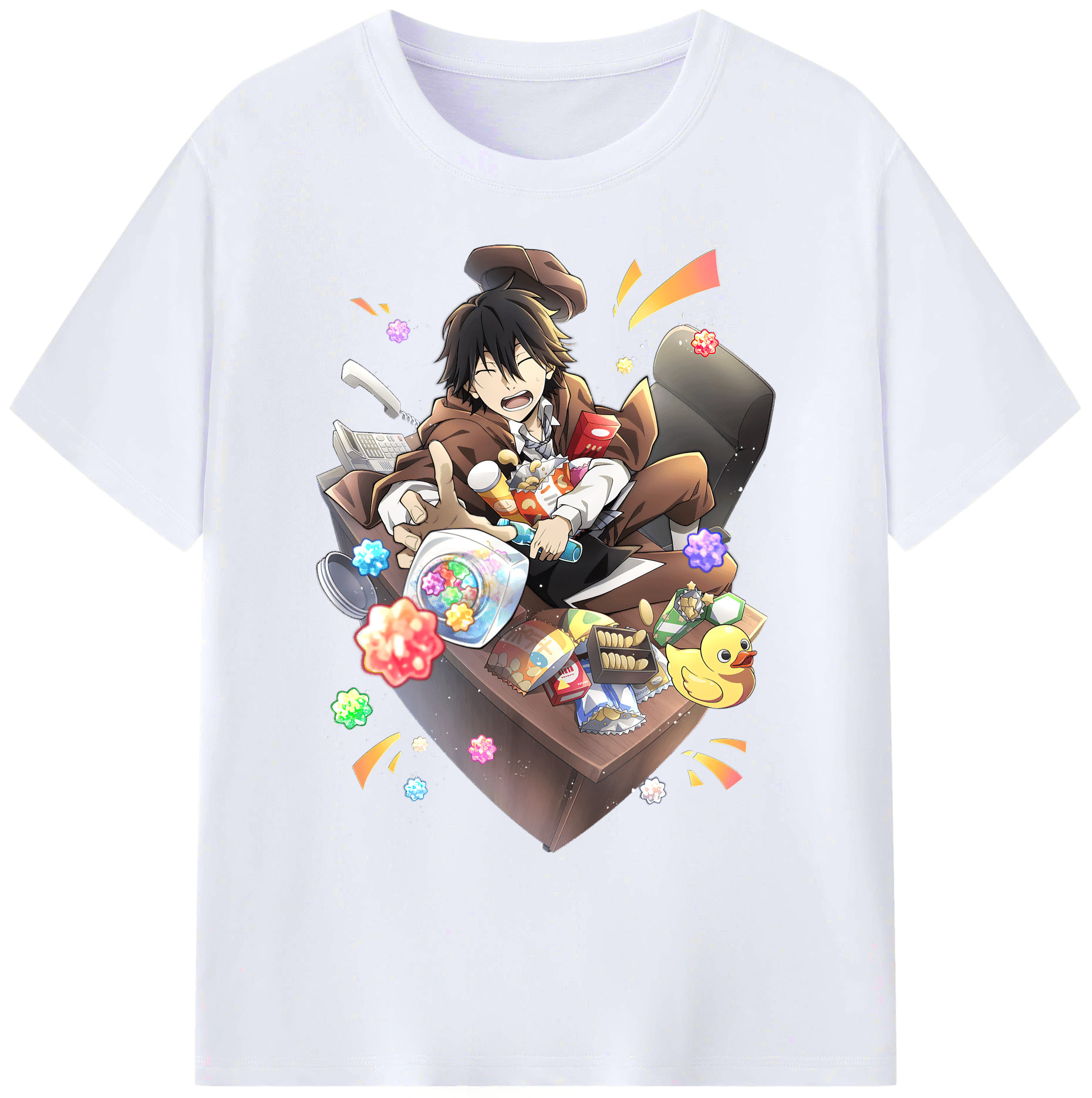 （画像用） 文豪ストレイドッグス Bungo Stray Dogs 綿100％ メンズ半袖Tシャツ｜肌触りやわらか＆通気性