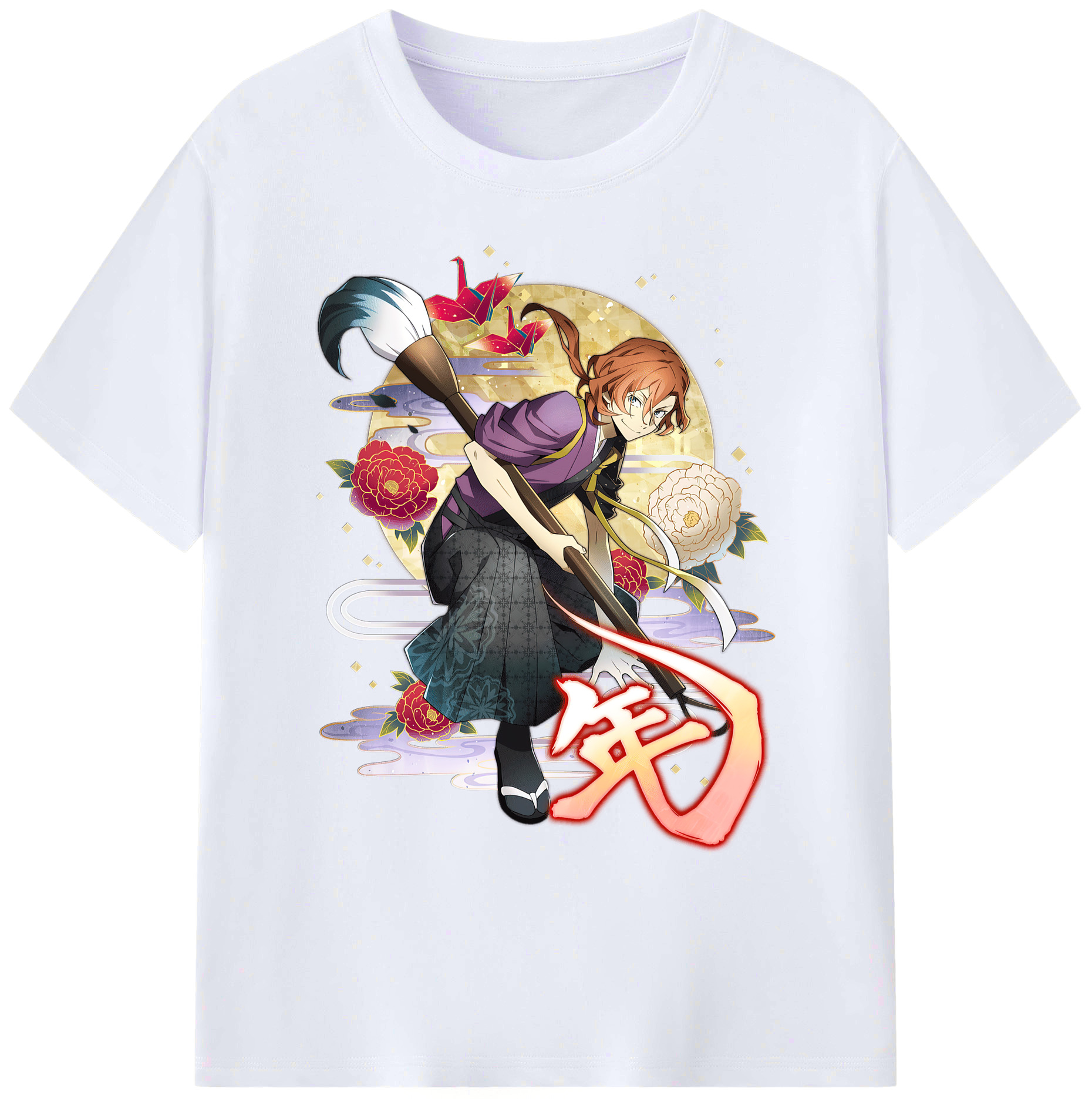 （画像用） 文豪ストレイドッグス Bungo Stray Dogs 綿100％ メンズ半袖Tシャツ｜肌触りやわらか＆通気性