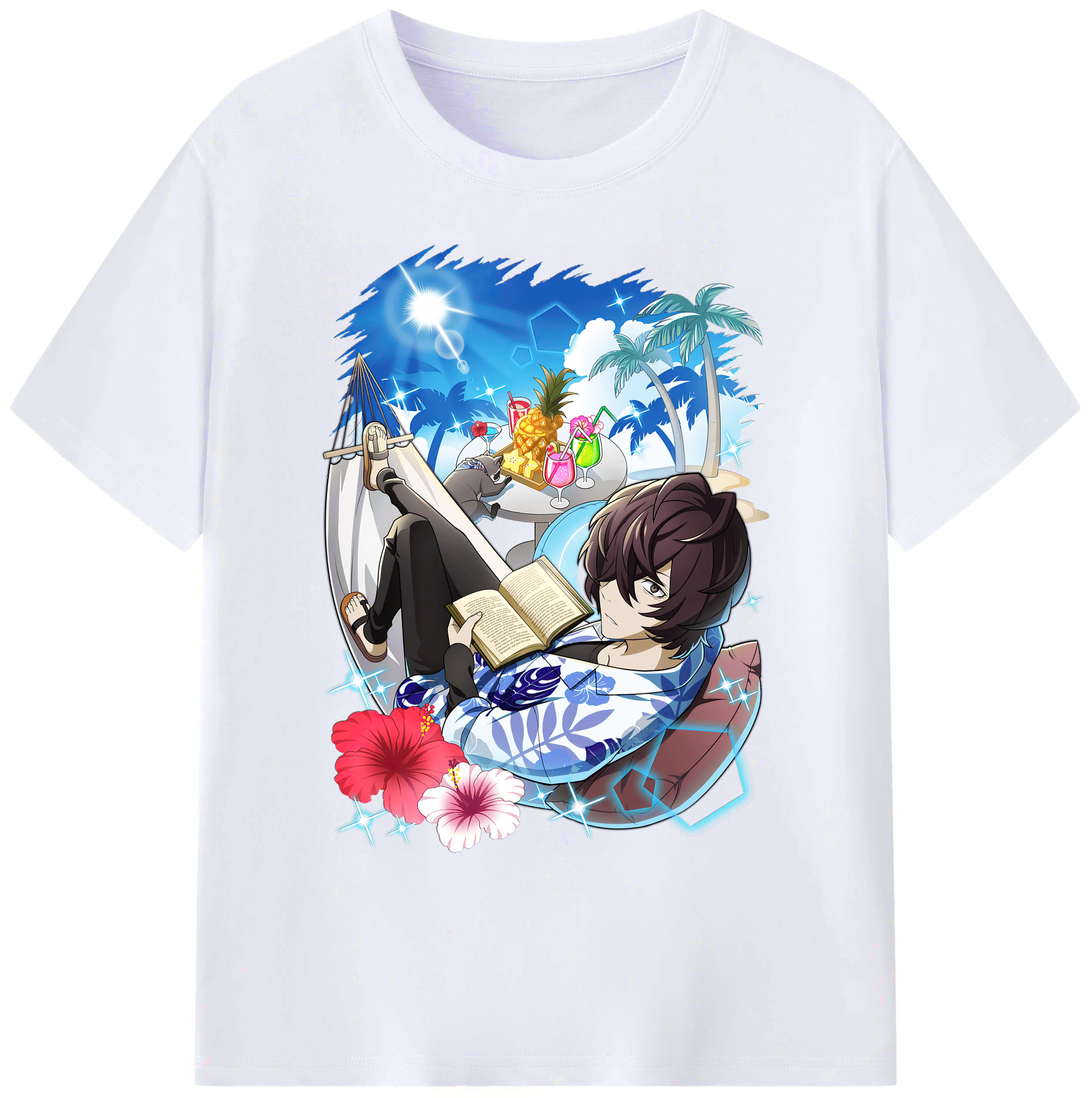 （画像用） 文豪ストレイドッグス Bungo Stray Dogs 綿100％ メンズ半袖Tシャツ｜肌触りやわらか＆通気性