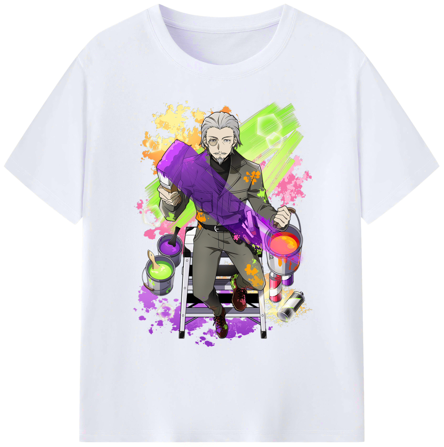 （画像用） 文豪ストレイドッグス Bungo Stray Dogs 綿100％ メンズ半袖Tシャツ｜肌触りやわらか＆通気性
