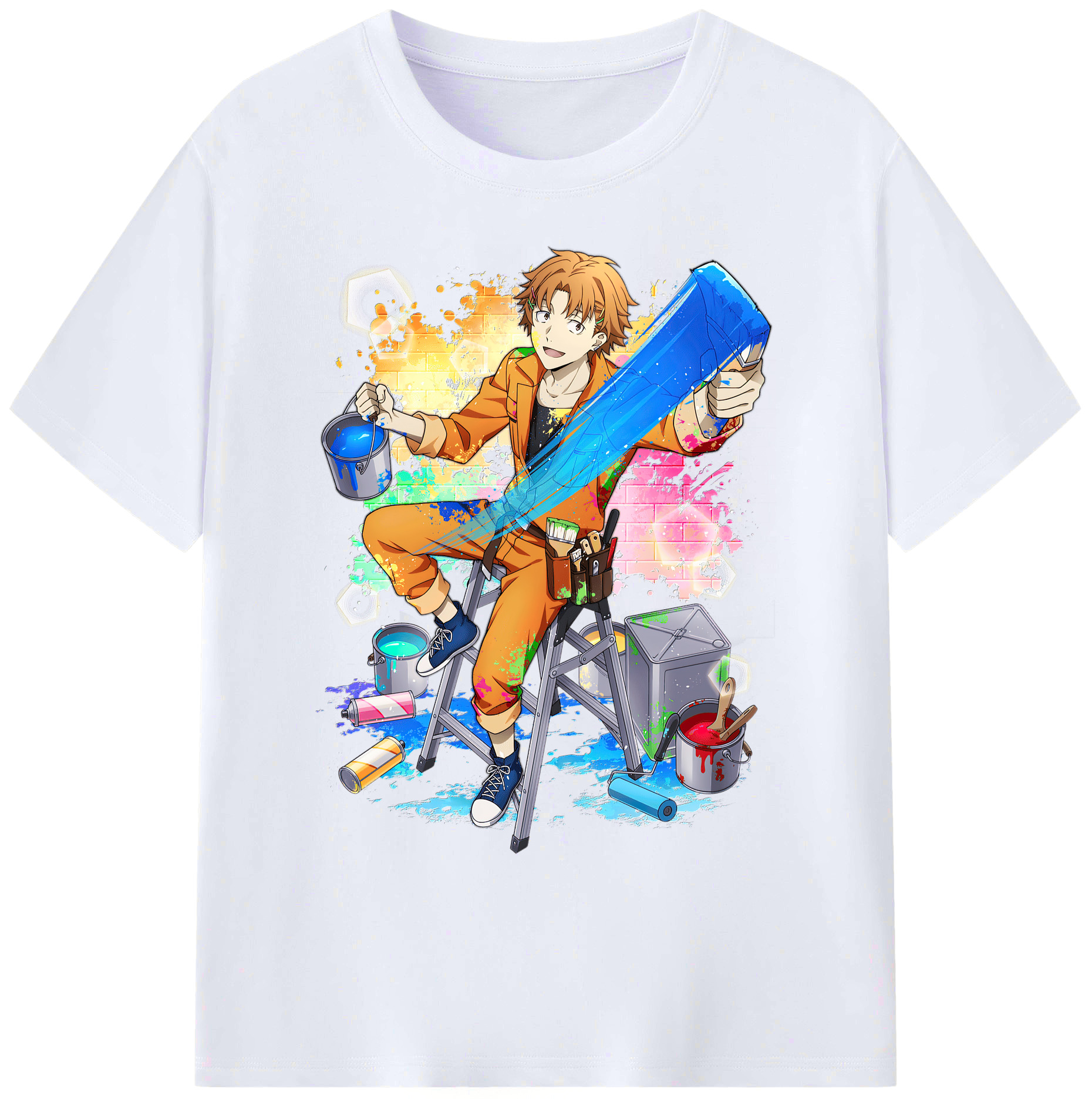 （画像用） 文豪ストレイドッグス Bungo Stray Dogs 綿100％ メンズ半袖Tシャツ｜肌触りやわらか＆通気性