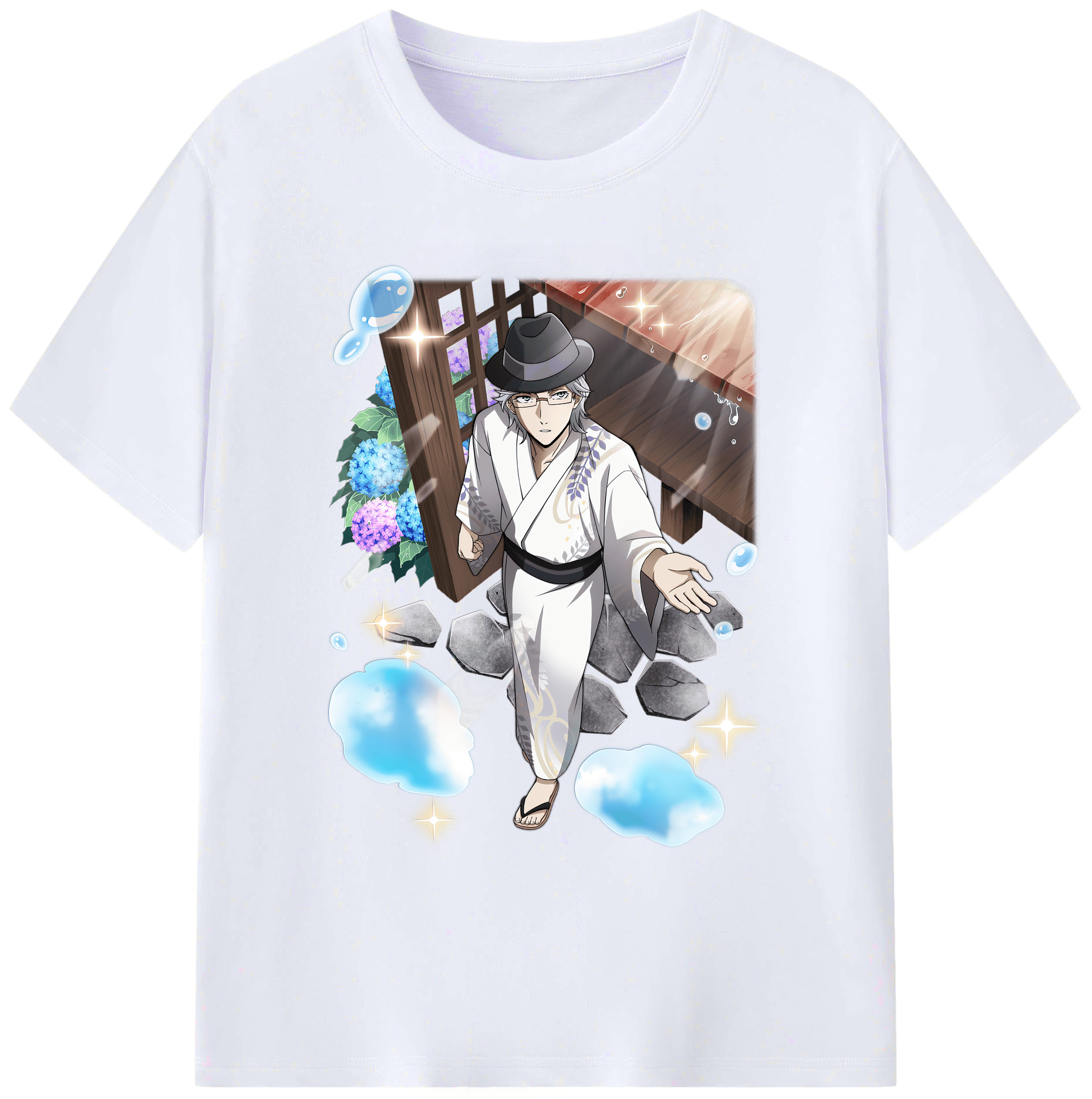 （画像用） 文豪ストレイドッグス Bungo Stray Dogs 綿100％ メンズ半袖Tシャツ｜肌触りやわらか＆通気性