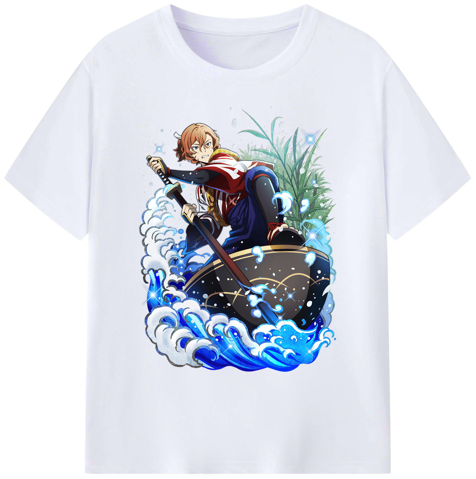 （画像用） 文豪ストレイドッグス Bungo Stray Dogs 綿100％ メンズ半袖Tシャツ｜肌触りやわらか＆通気性