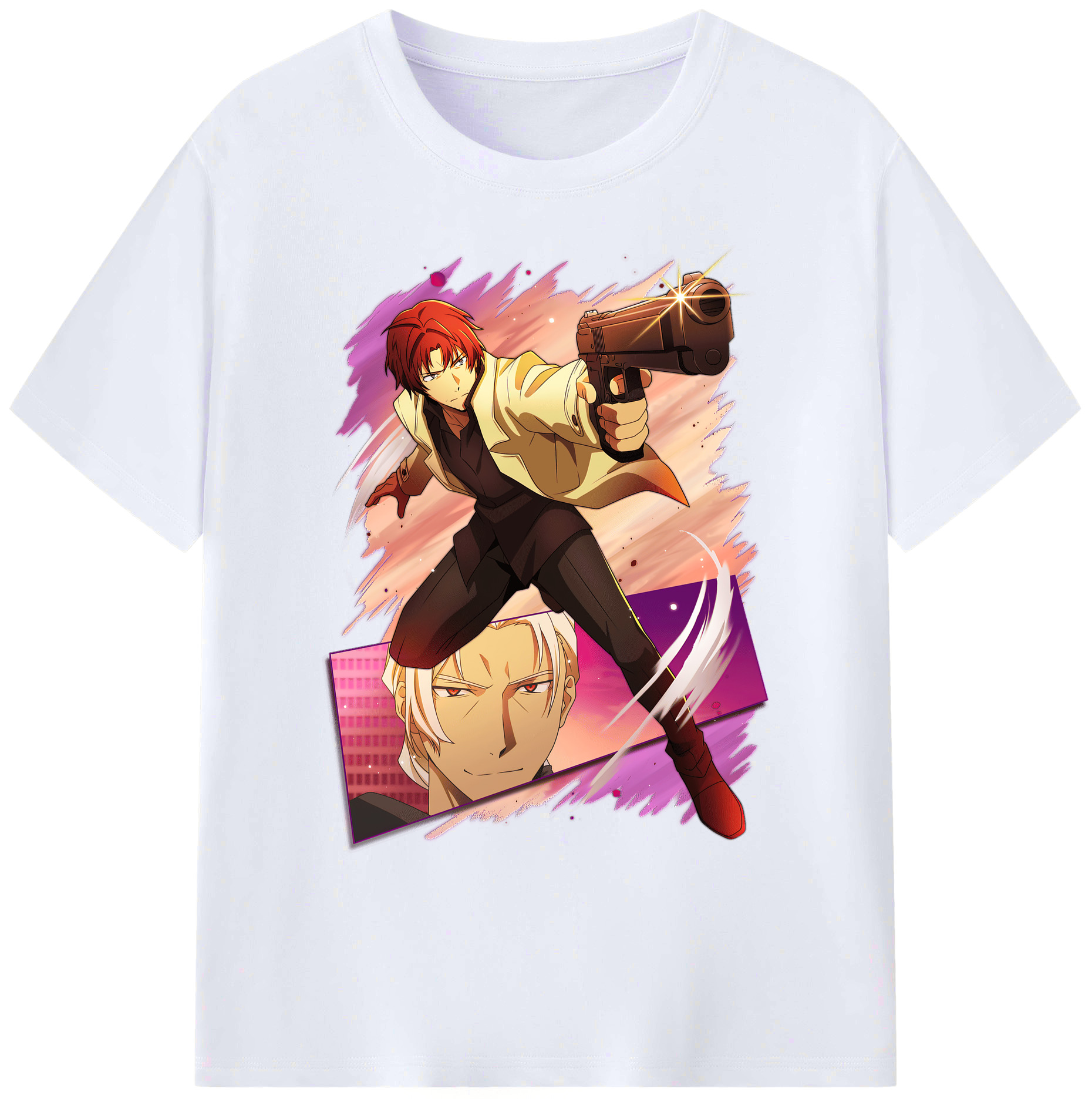 （画像用） 文豪ストレイドッグス Bungo Stray Dogs 綿100％ メンズ半袖Tシャツ｜肌触りやわらか＆通気性