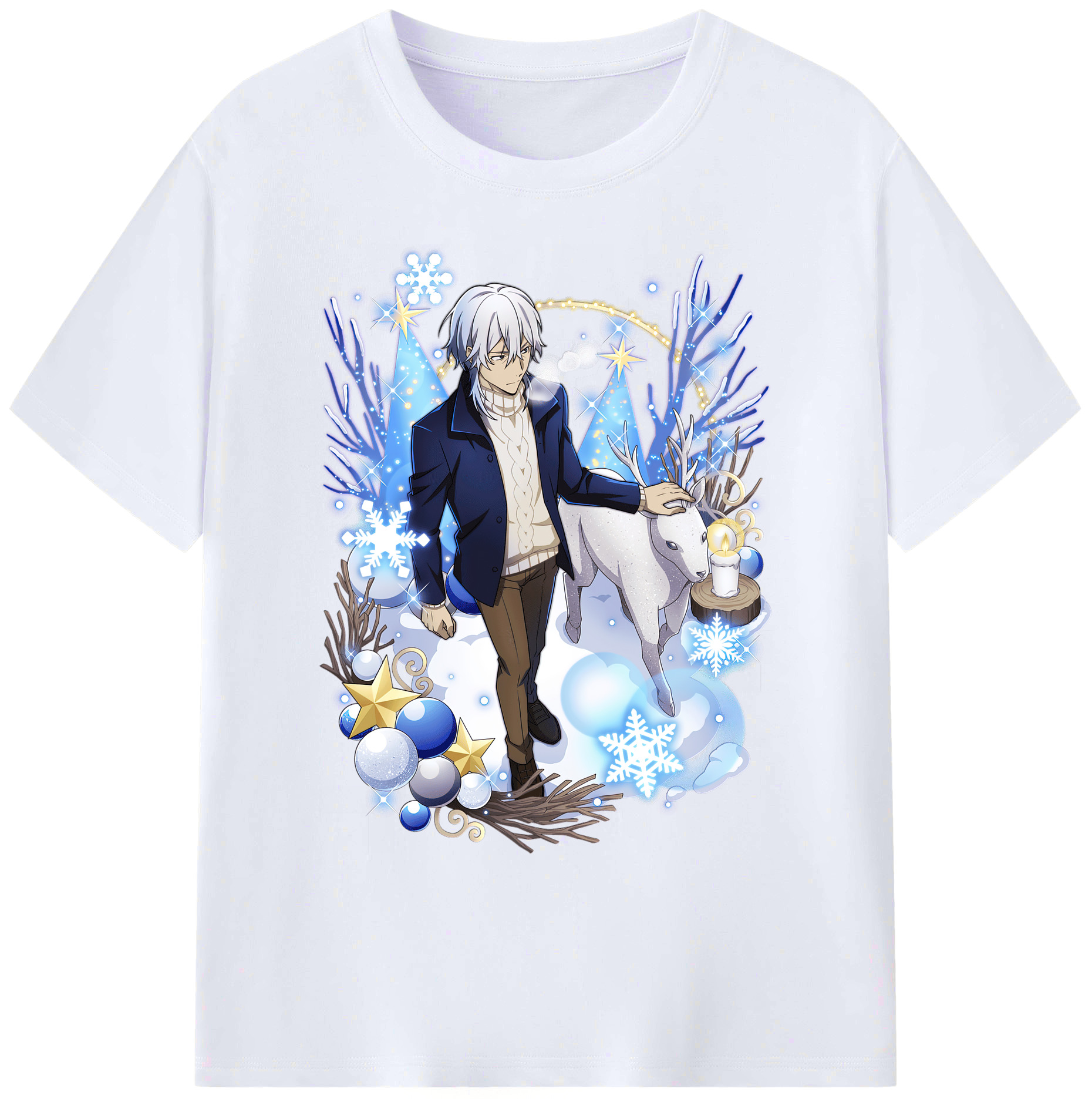 （画像用） 文豪ストレイドッグス Bungo Stray Dogs 綿100％ メンズ半袖Tシャツ｜肌触りやわらか＆通気性