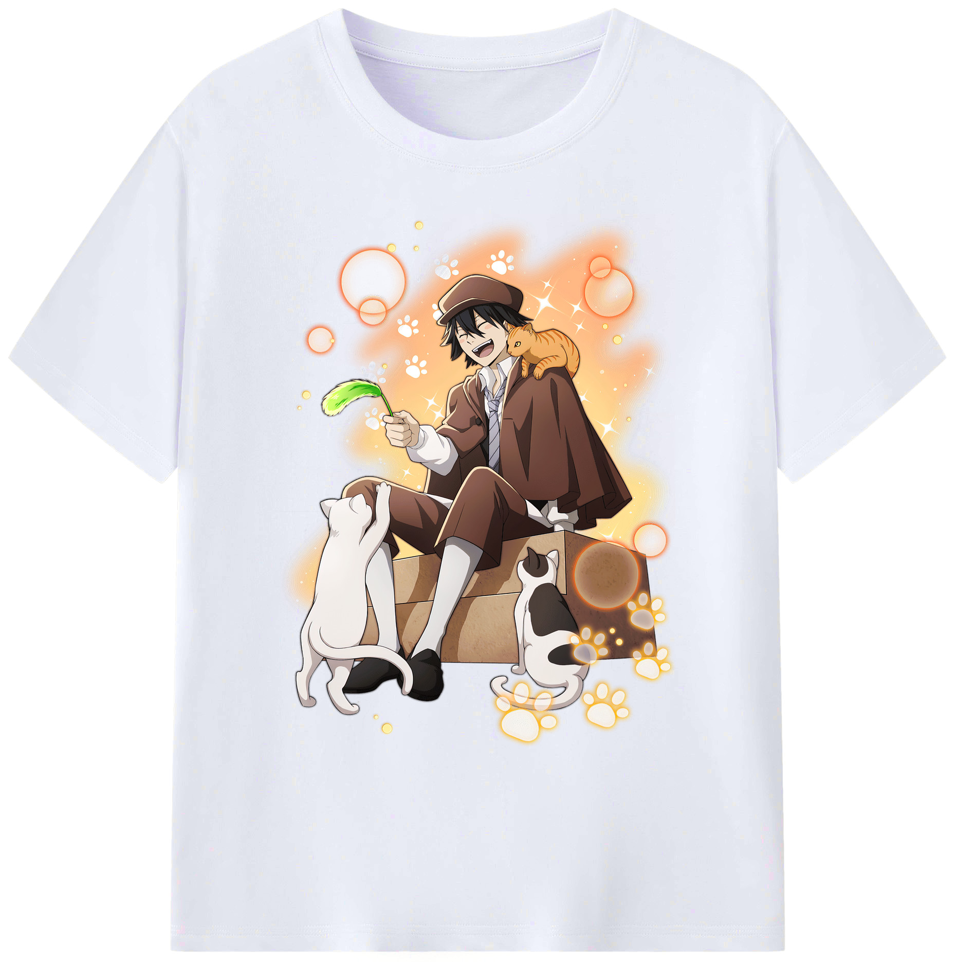 （画像用） 文豪ストレイドッグス Bungo Stray Dogs 綿100％ メンズ半袖Tシャツ｜肌触りやわらか＆通気性
