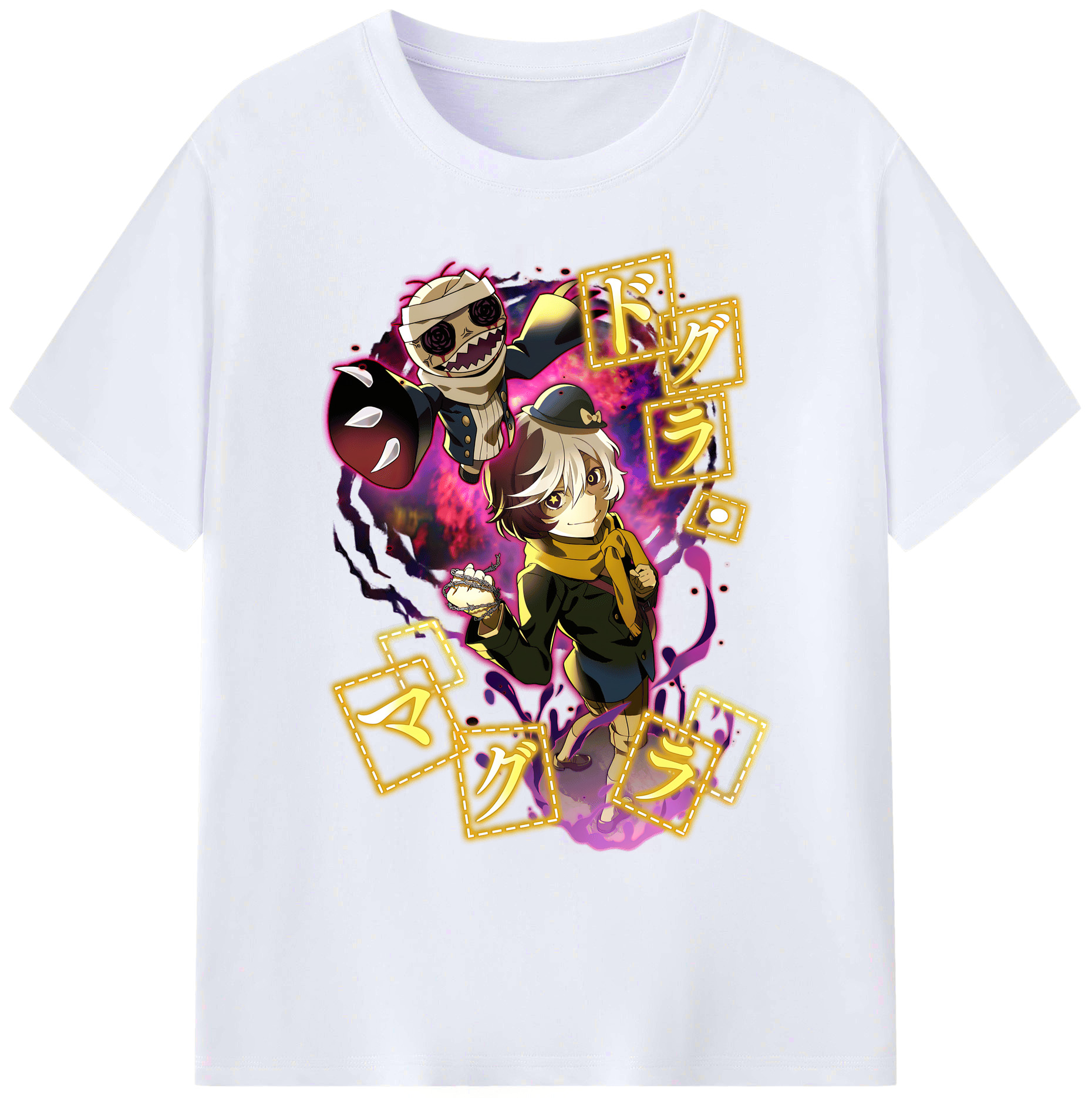 （画像用） 文豪ストレイドッグス Bungo Stray Dogs 綿100％ メンズ半袖Tシャツ｜肌触りやわらか＆通気性