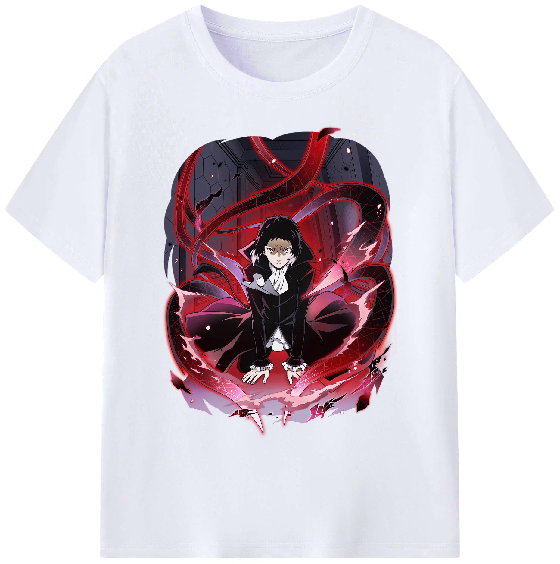 （画像用） 文豪ストレイドッグス Bungo Stray Dogs 綿100％ メンズ半袖Tシャツ｜肌触りやわらか＆通気性