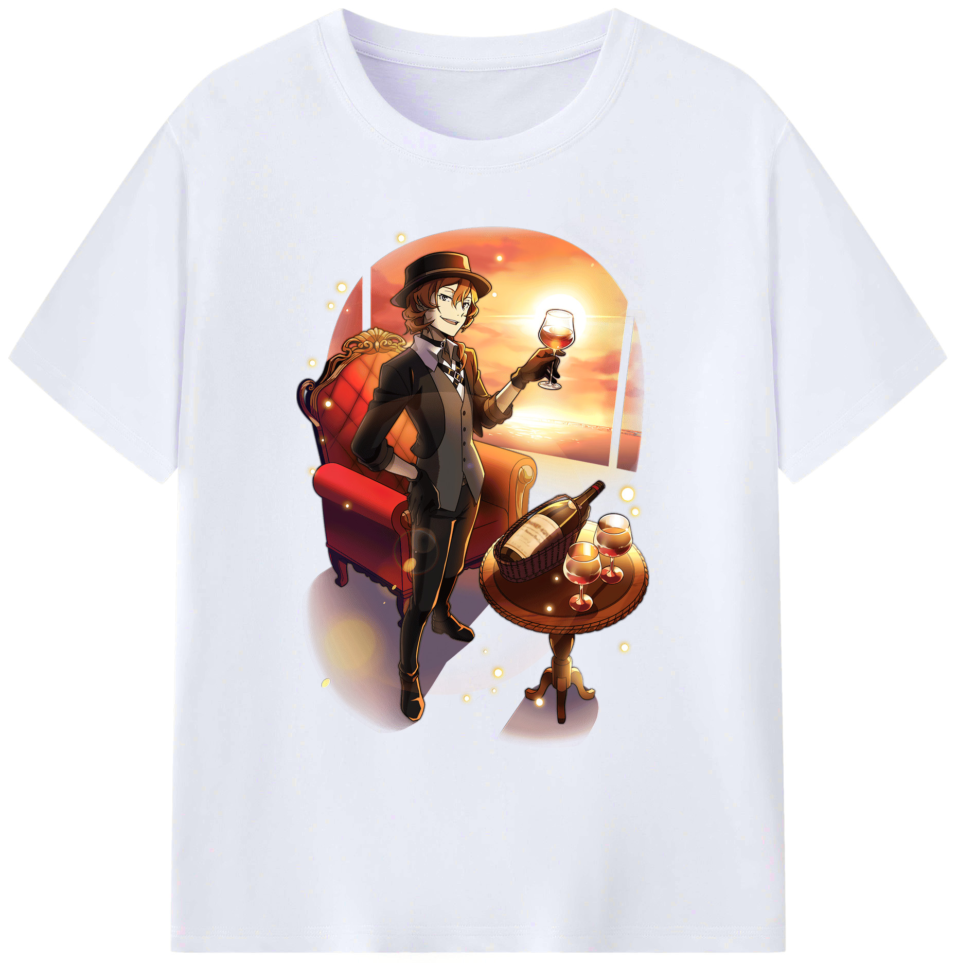 （画像用） 文豪ストレイドッグス Bungo Stray Dogs 綿100％ メンズ半袖Tシャツ｜肌触りやわらか＆通気性