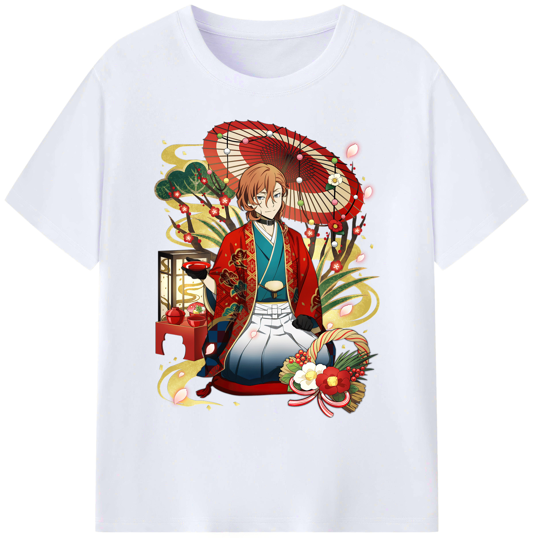 （画像用） 文豪ストレイドッグス Bungo Stray Dogs 綿100％ メンズ半袖Tシャツ｜肌触りやわらか＆通気性