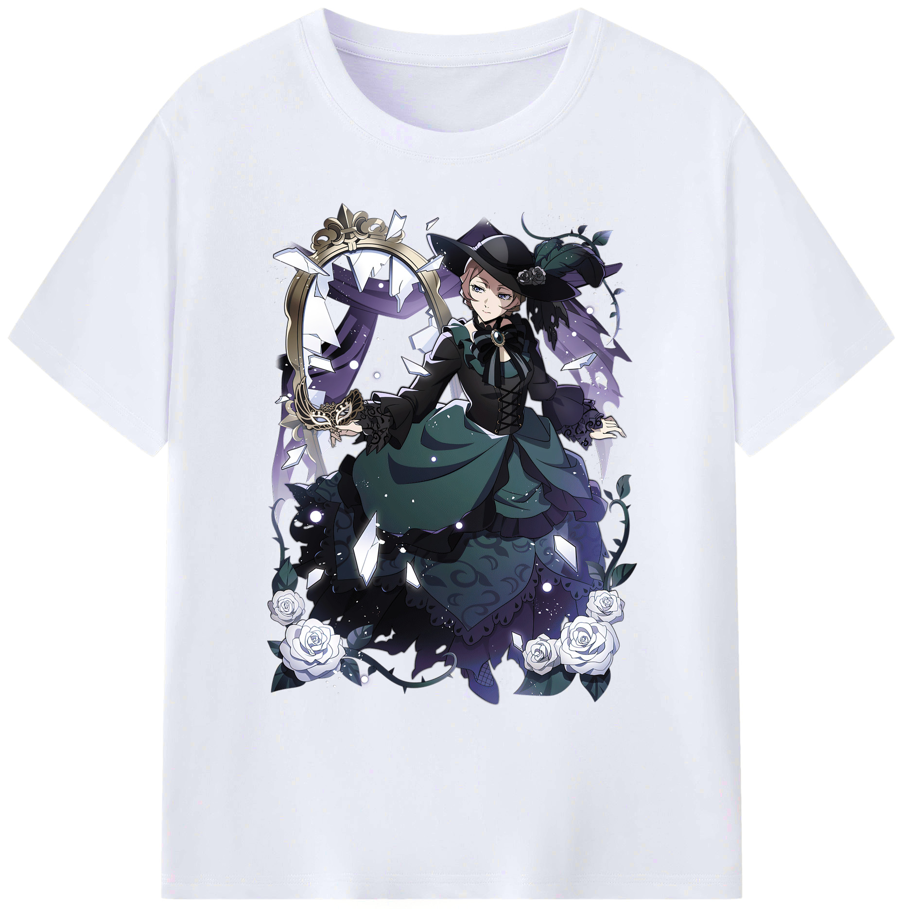 （画像用） 文豪ストレイドッグス Bungo Stray Dogs 綿100％ メンズ半袖Tシャツ｜肌触りやわらか＆通気性