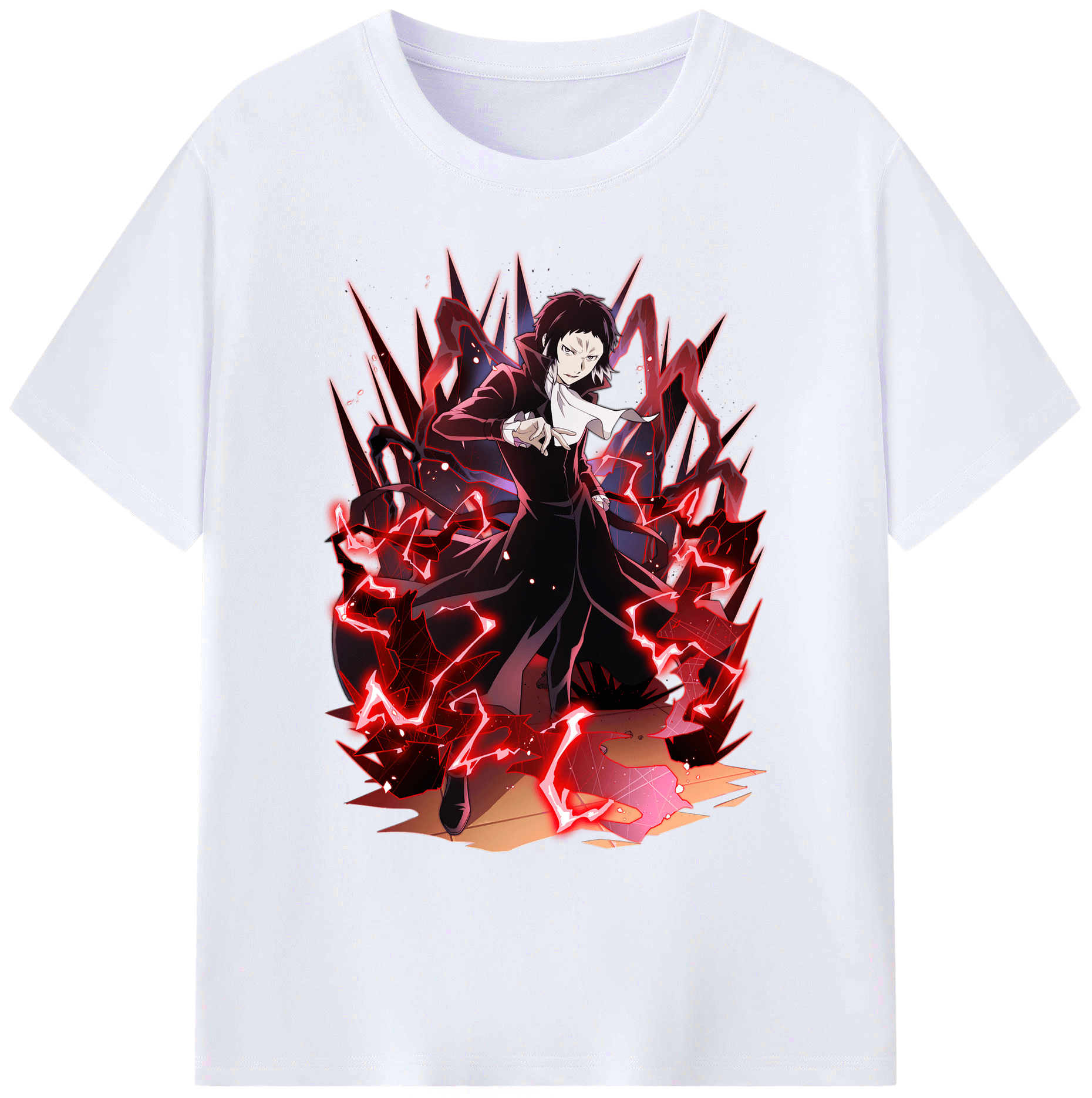 （画像用） 文豪ストレイドッグス Bungo Stray Dogs 綿100％ メンズ半袖Tシャツ｜肌触りやわらか＆通気性