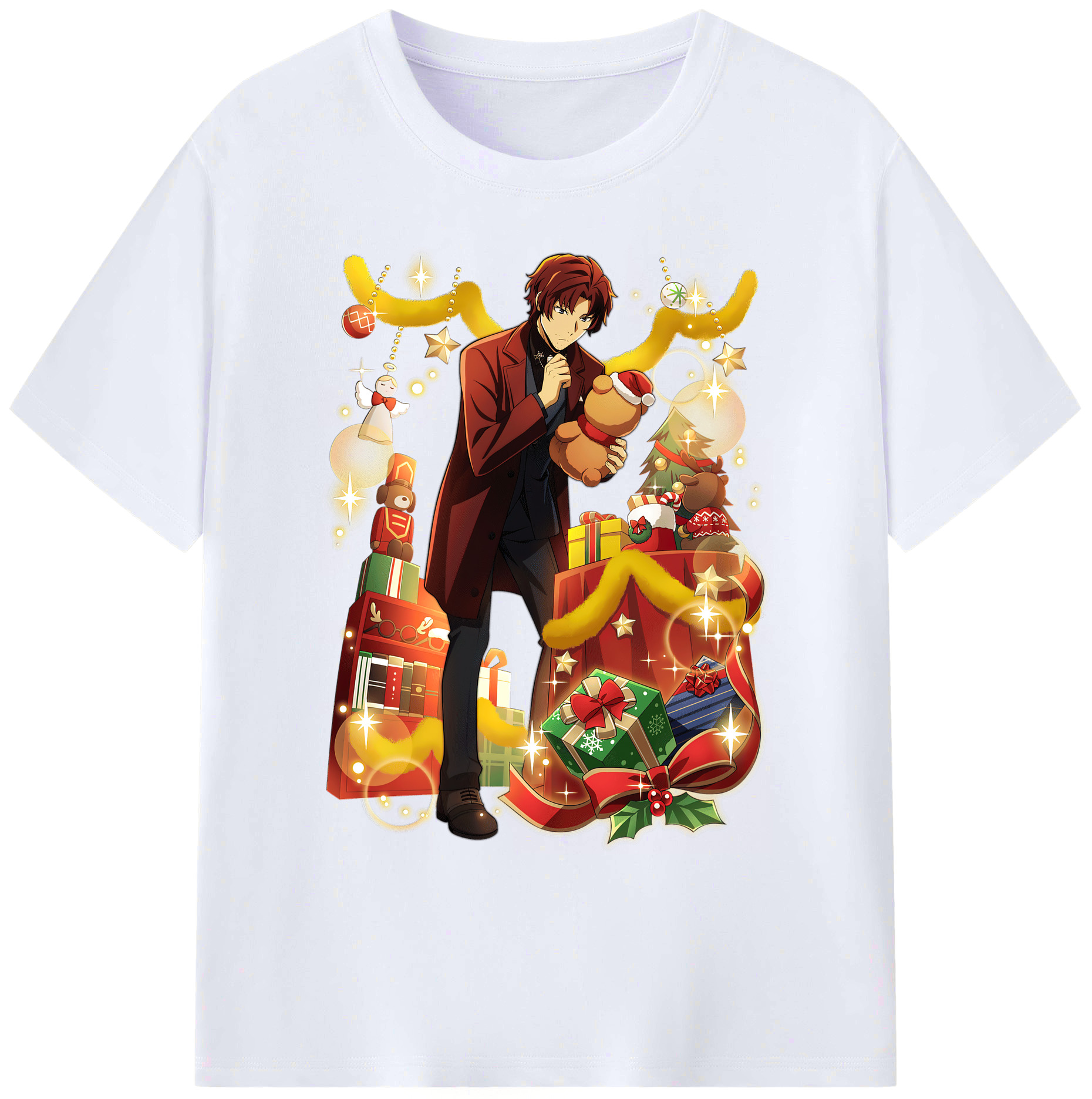 （画像用） 文豪ストレイドッグス Bungo Stray Dogs 綿100％ メンズ半袖Tシャツ｜肌触りやわらか＆通気性