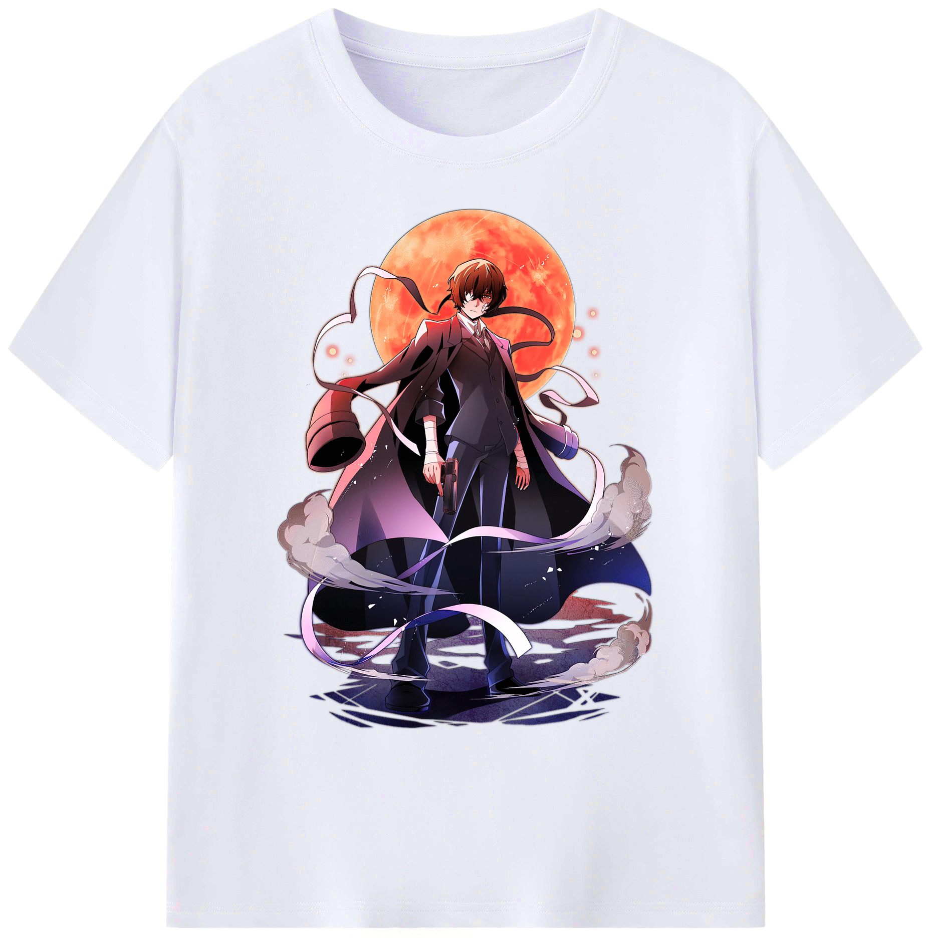 （画像用） 文豪ストレイドッグス Bungo Stray Dogs 綿100％ メンズ半袖Tシャツ｜肌触りやわらか＆通気性