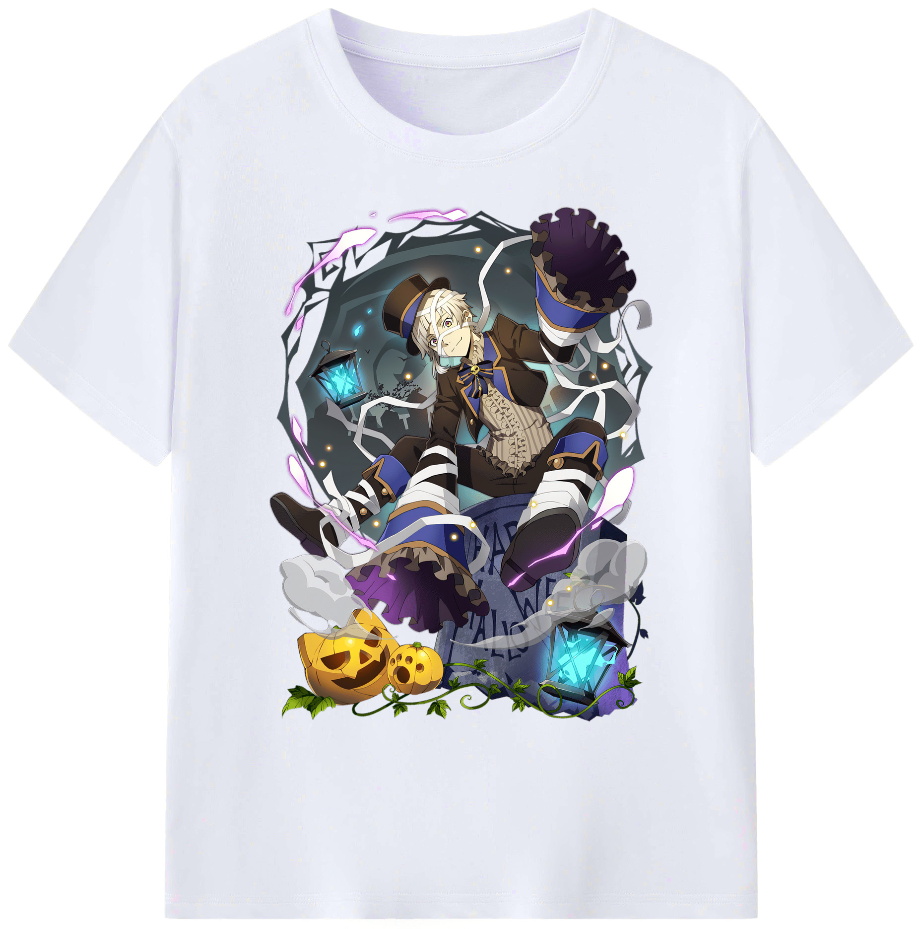 （画像用） 文豪ストレイドッグス Bungo Stray Dogs 綿100％ メンズ半袖Tシャツ｜肌触りやわらか＆通気性