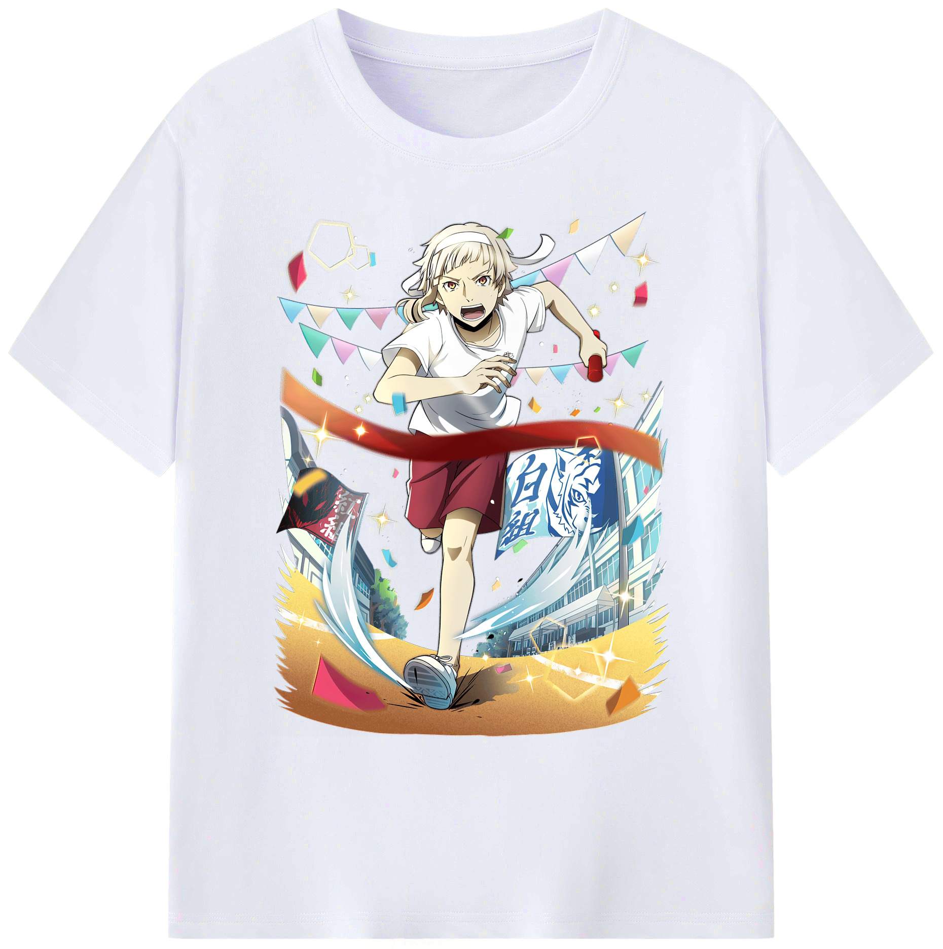 （画像用） 文豪ストレイドッグス Bungo Stray Dogs 綿100％ メンズ半袖Tシャツ｜肌触りやわらか＆通気性