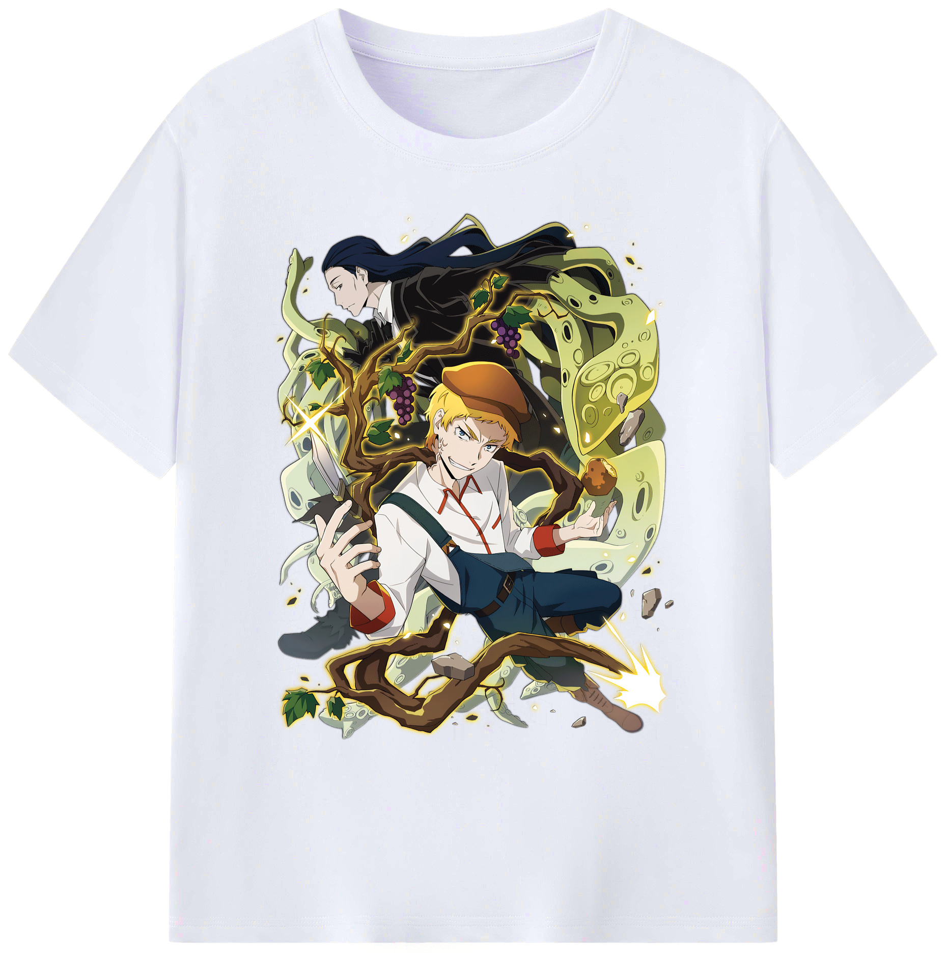 （画像用） 文豪ストレイドッグス Bungo Stray Dogs 綿100％ メンズ半袖Tシャツ｜肌触りやわらか＆通気性