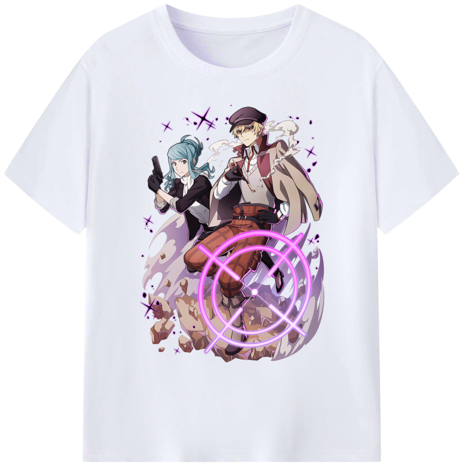 （画像用） 文豪ストレイドッグス Bungo Stray Dogs 綿100％ メンズ半袖Tシャツ｜肌触りやわらか＆通気性