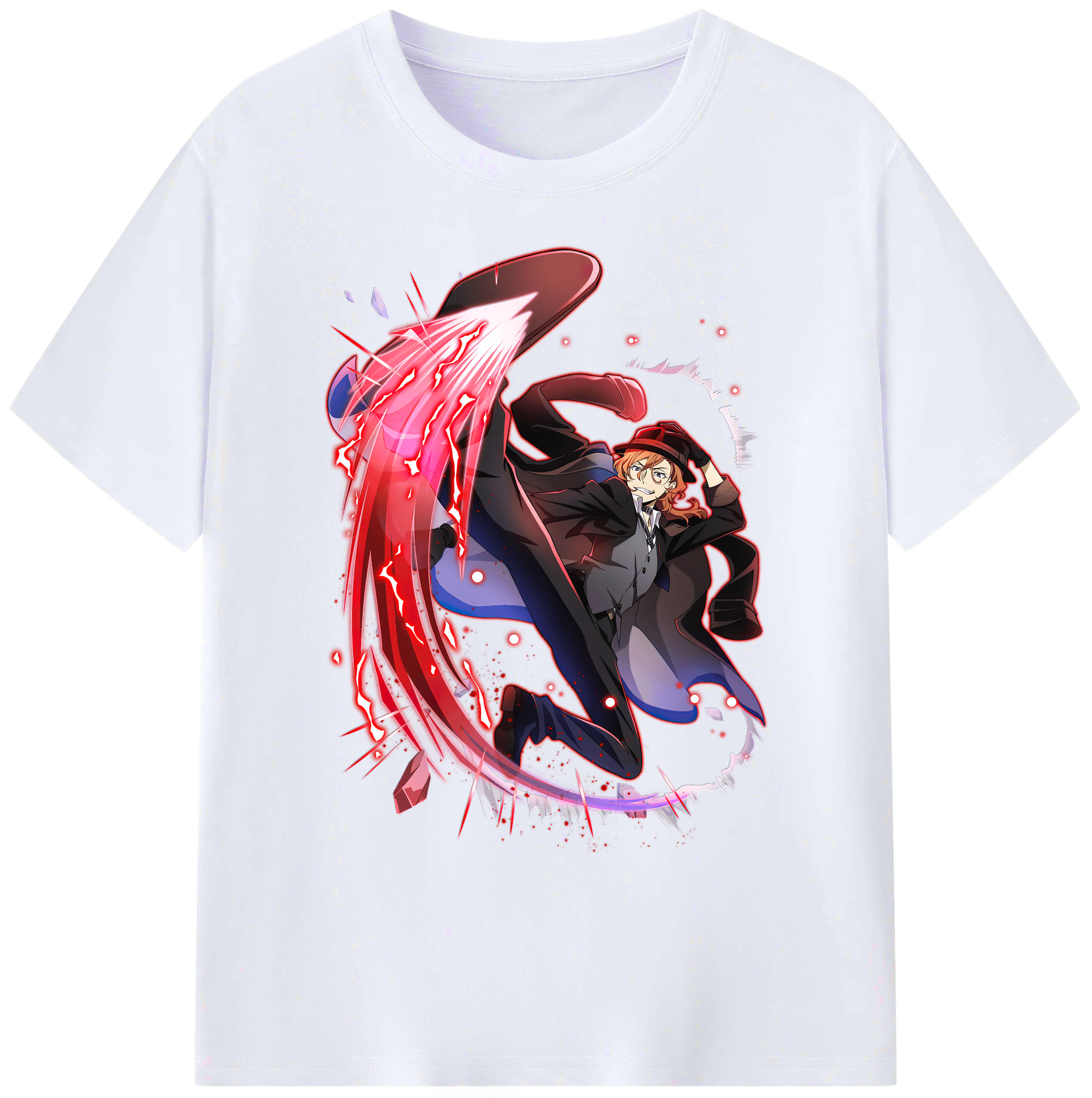 （画像用） 文豪ストレイドッグス Bungo Stray Dogs 綿100％ メンズ半袖Tシャツ｜肌触りやわらか＆通気性
