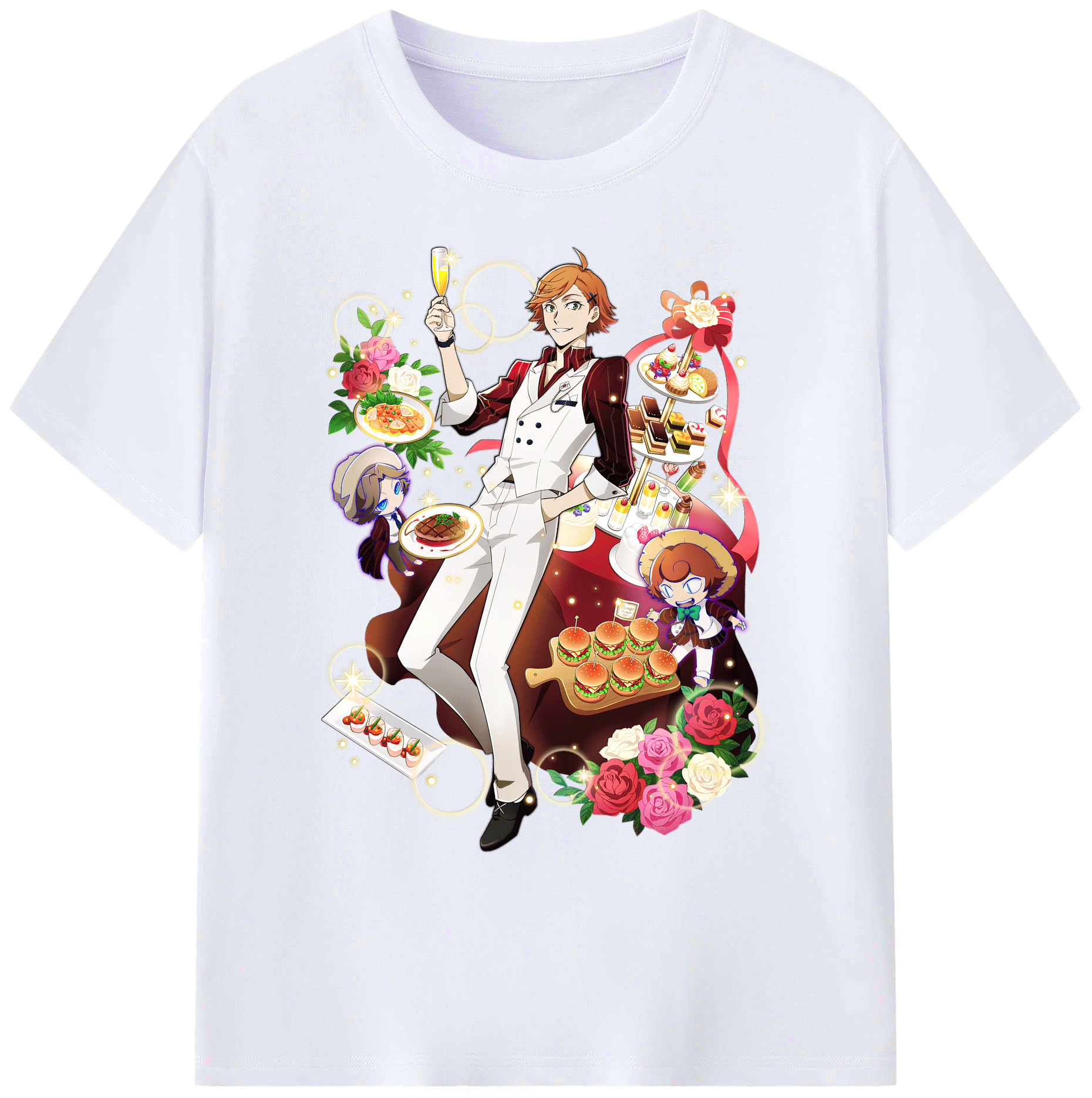 （画像用） 文豪ストレイドッグス Bungo Stray Dogs 綿100％ メンズ半袖Tシャツ｜肌触りやわらか＆通気性
