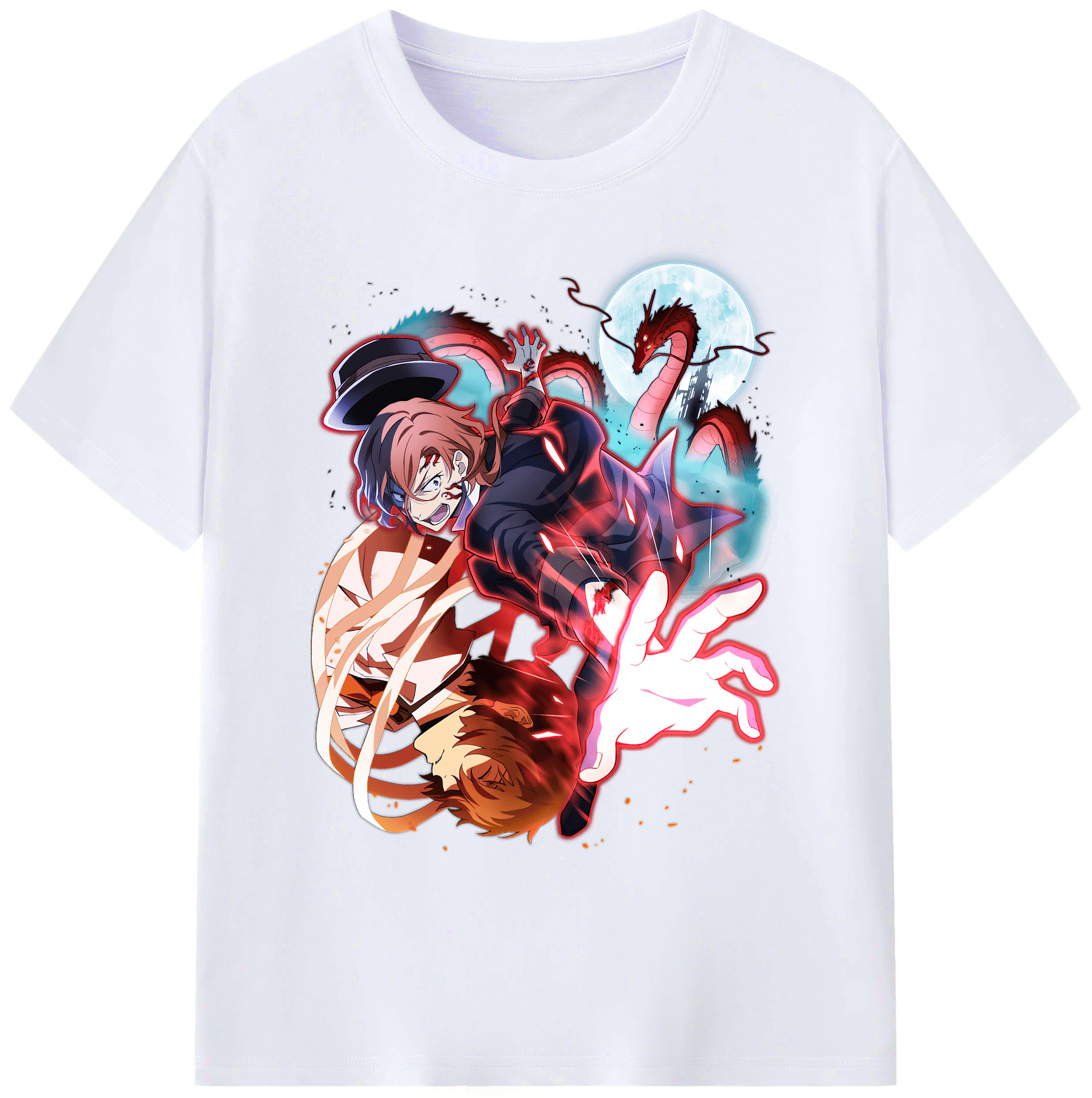（画像用） 文豪ストレイドッグス Bungo Stray Dogs 綿100％ メンズ半袖Tシャツ｜肌触りやわらか＆通気性